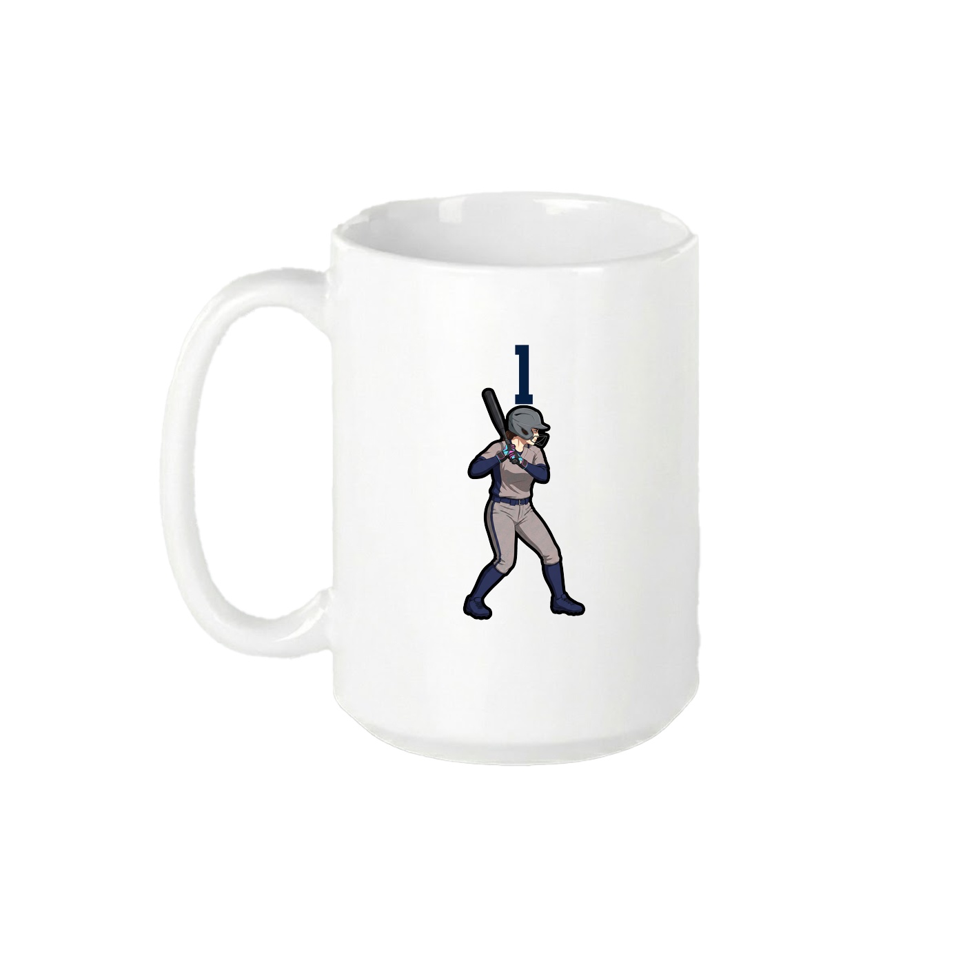 15oz Coffee Mug — Number Top in White