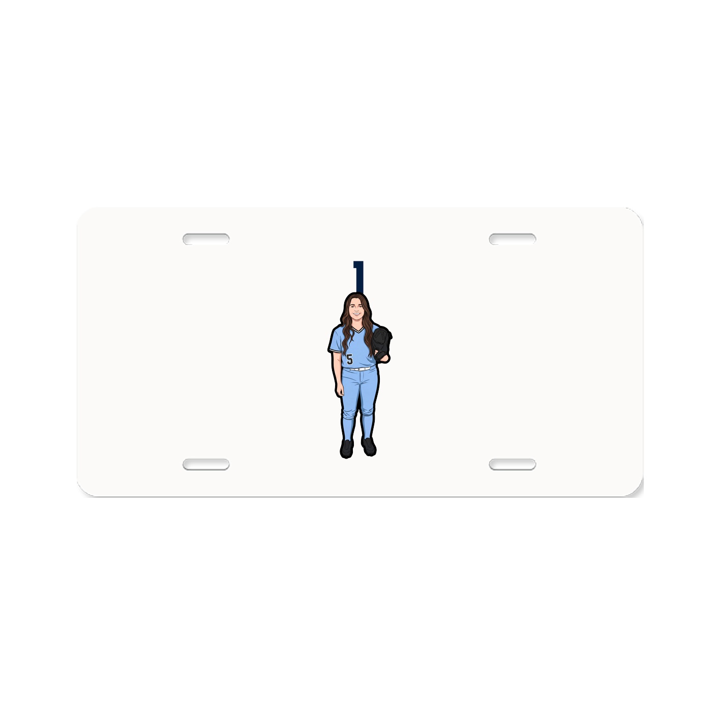 License Plate — Number Top in Classic