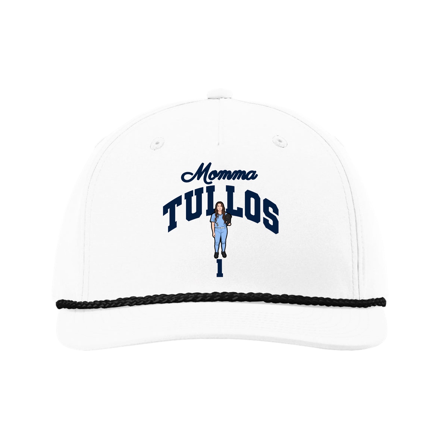 Five-Panel Classic Rope Cap — Mothers Day Arch in White
