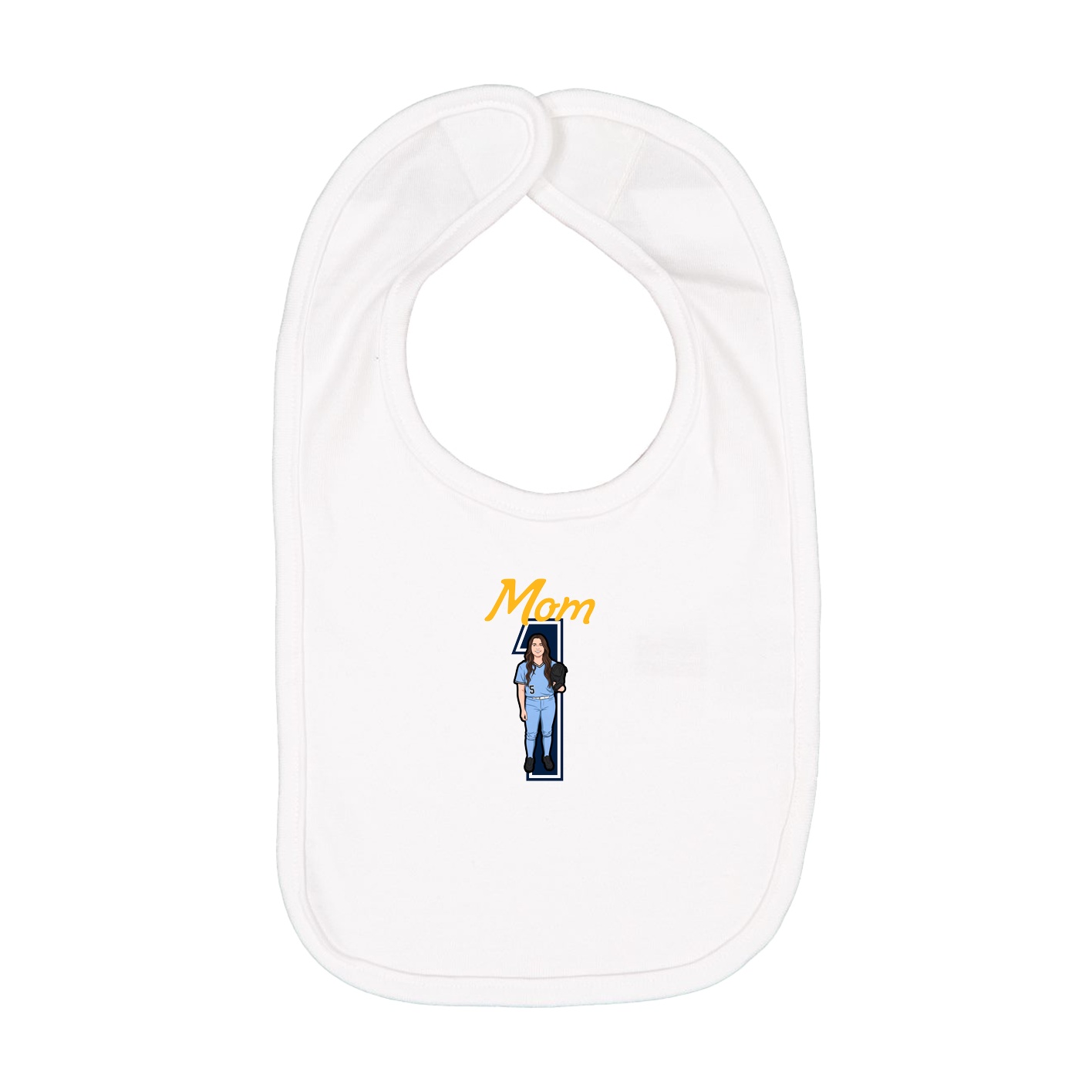 Infant Bib — Mothers Day Shirsey in White