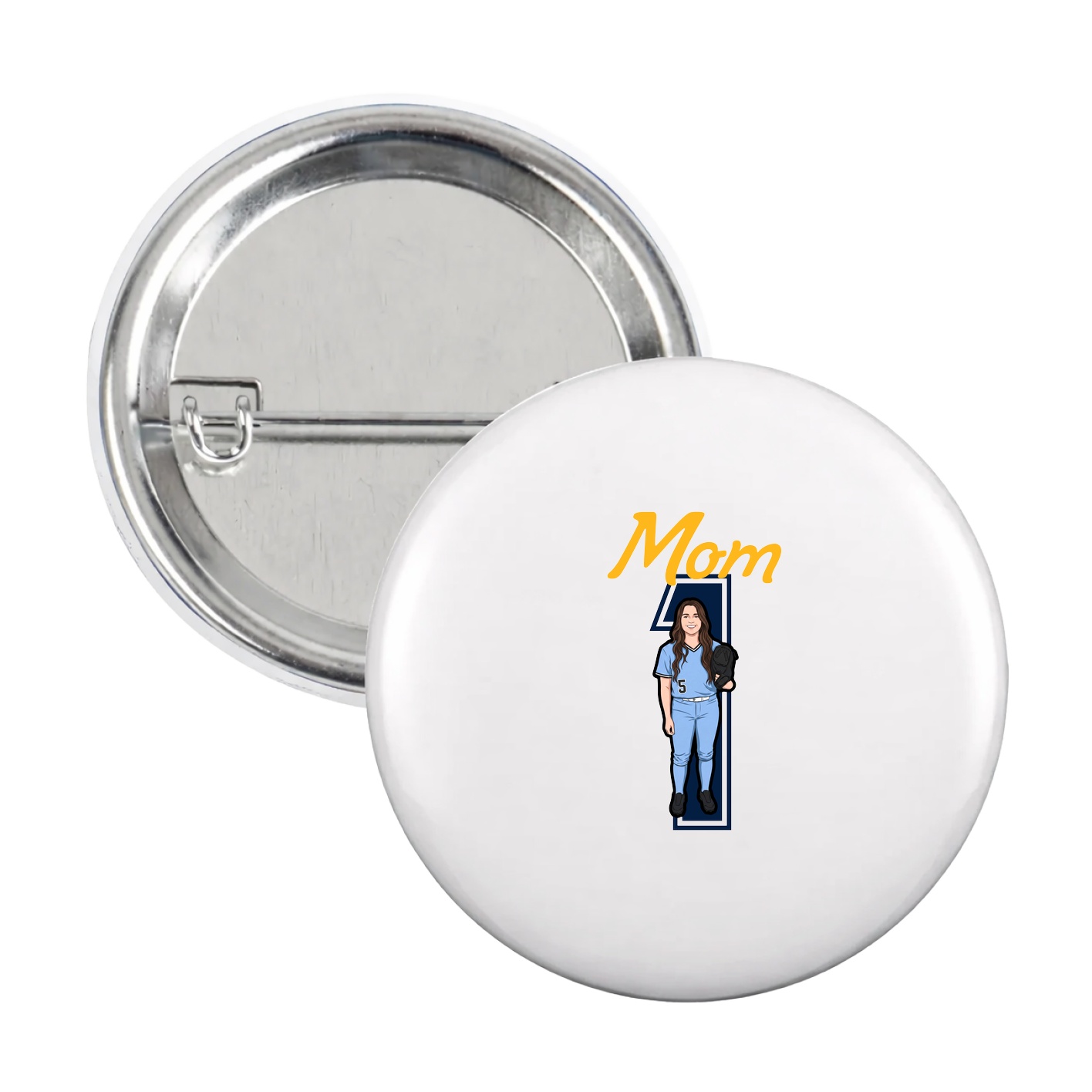 Game Day Button — Mothers Day Shirsey in White