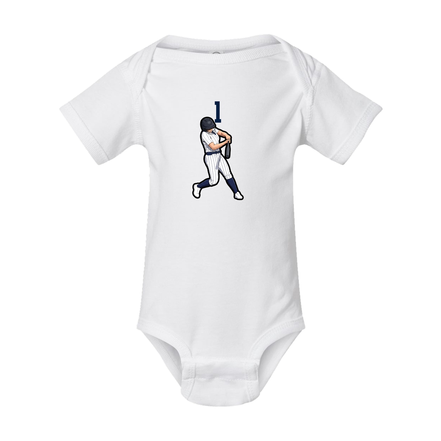 Baby Onesie — Number Top in White