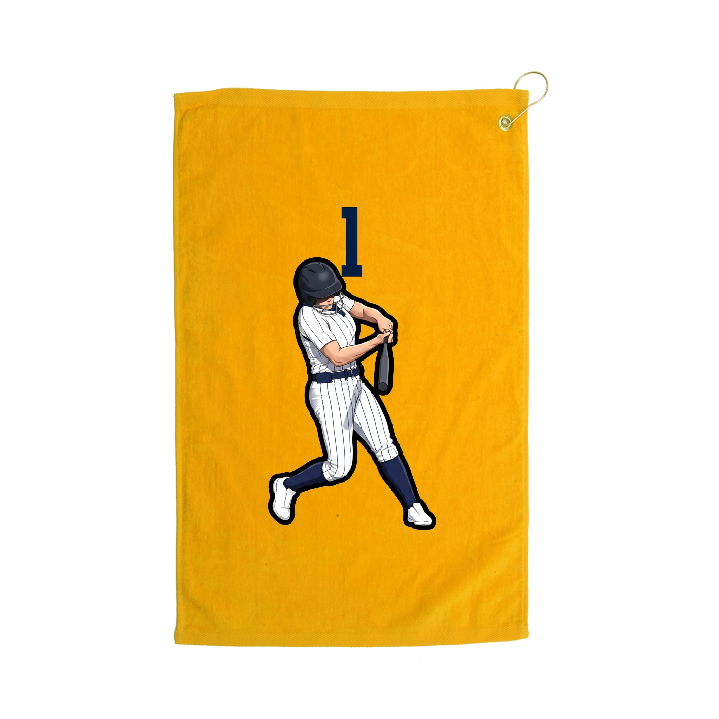 Golf Towel — Number Top in Gold