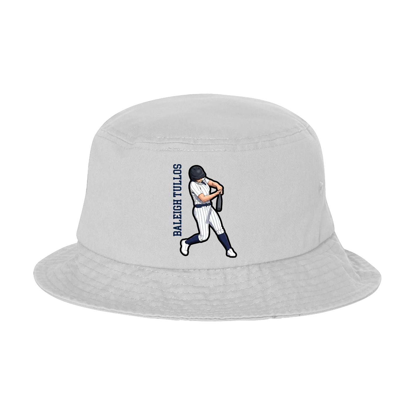 Bucket Cap — Name Vertical in White