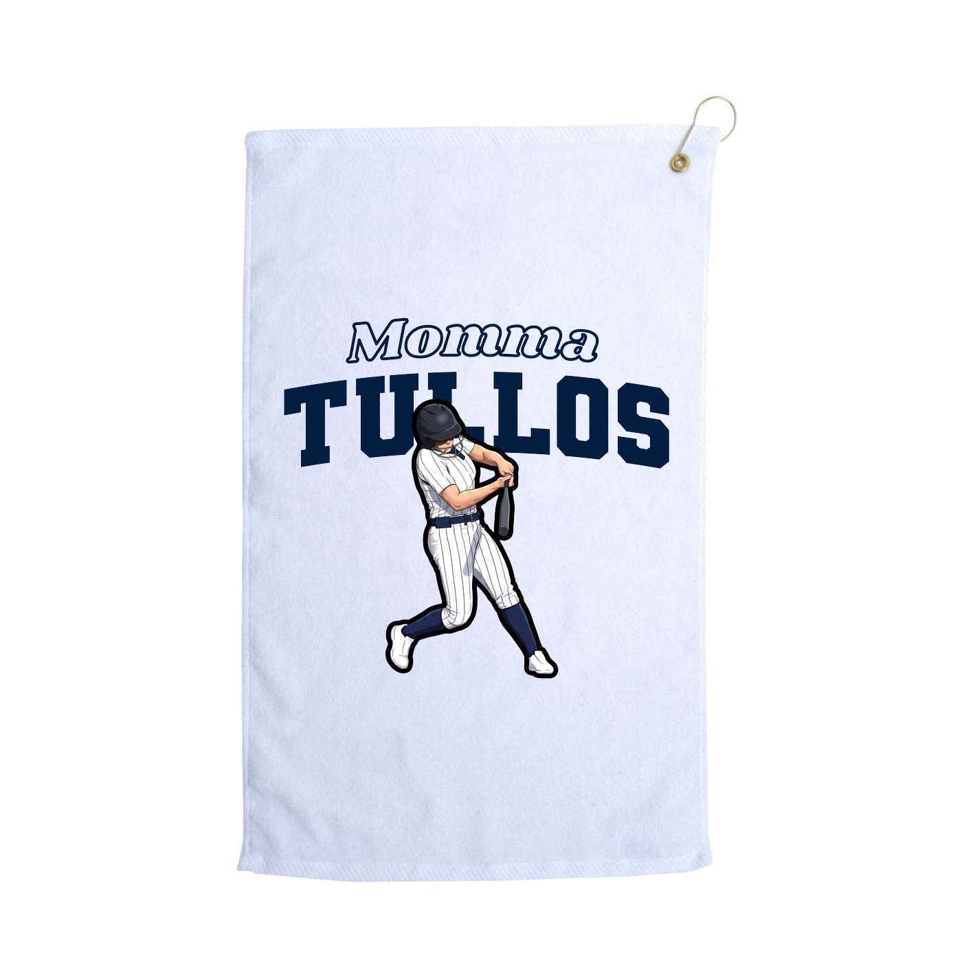 Golf Towel — Mothers Day Block in White