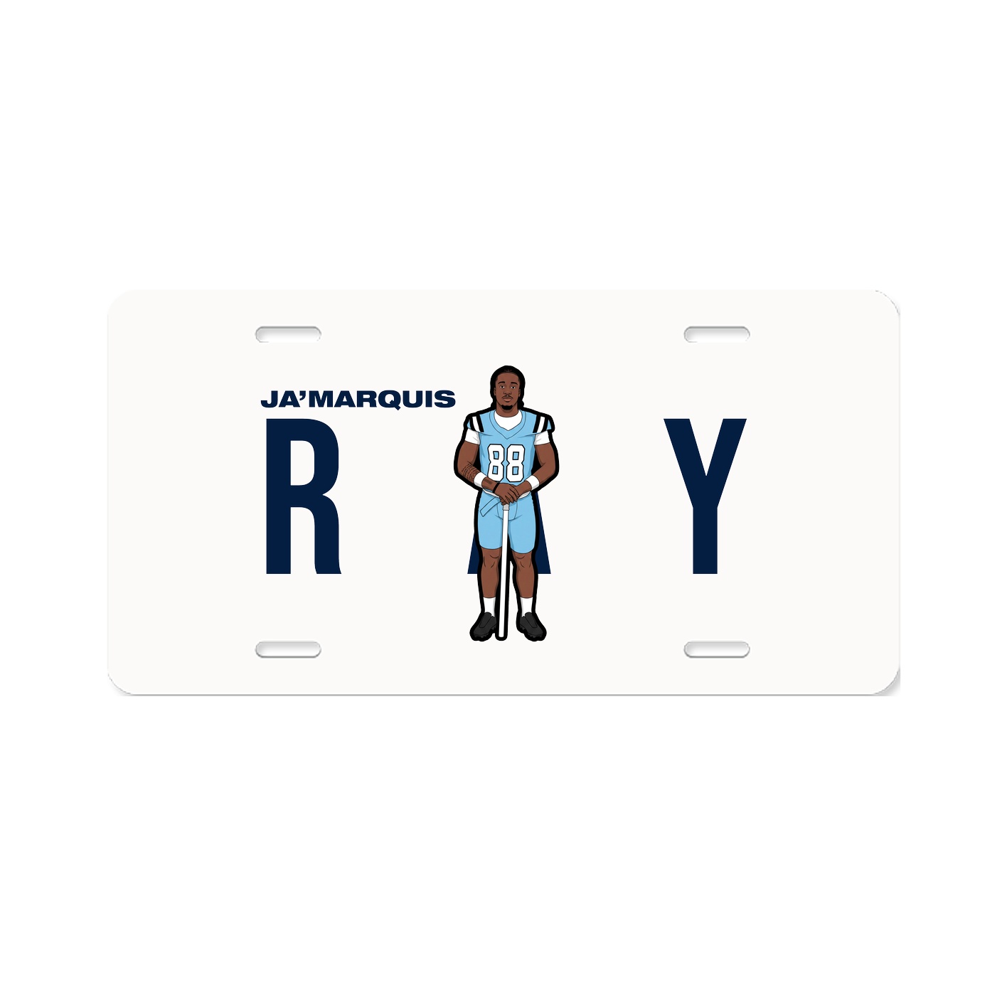 License Plate — Player Name in Classic