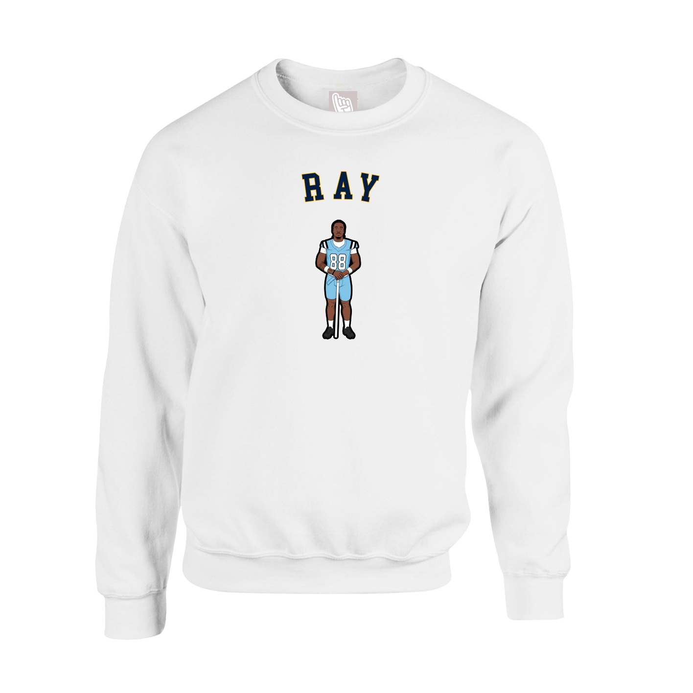 Fleece Crew — Shirsey Arch in White