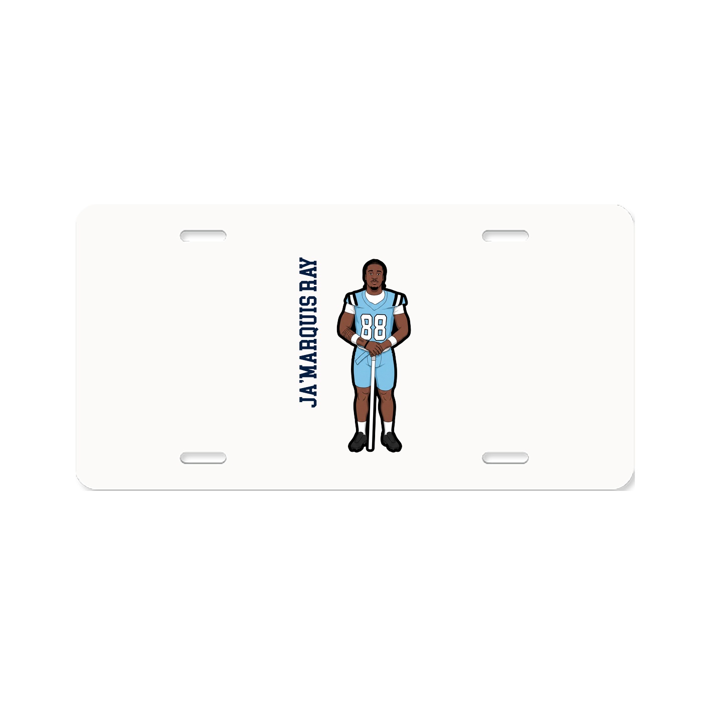 License Plate — Name Vertical in Classic