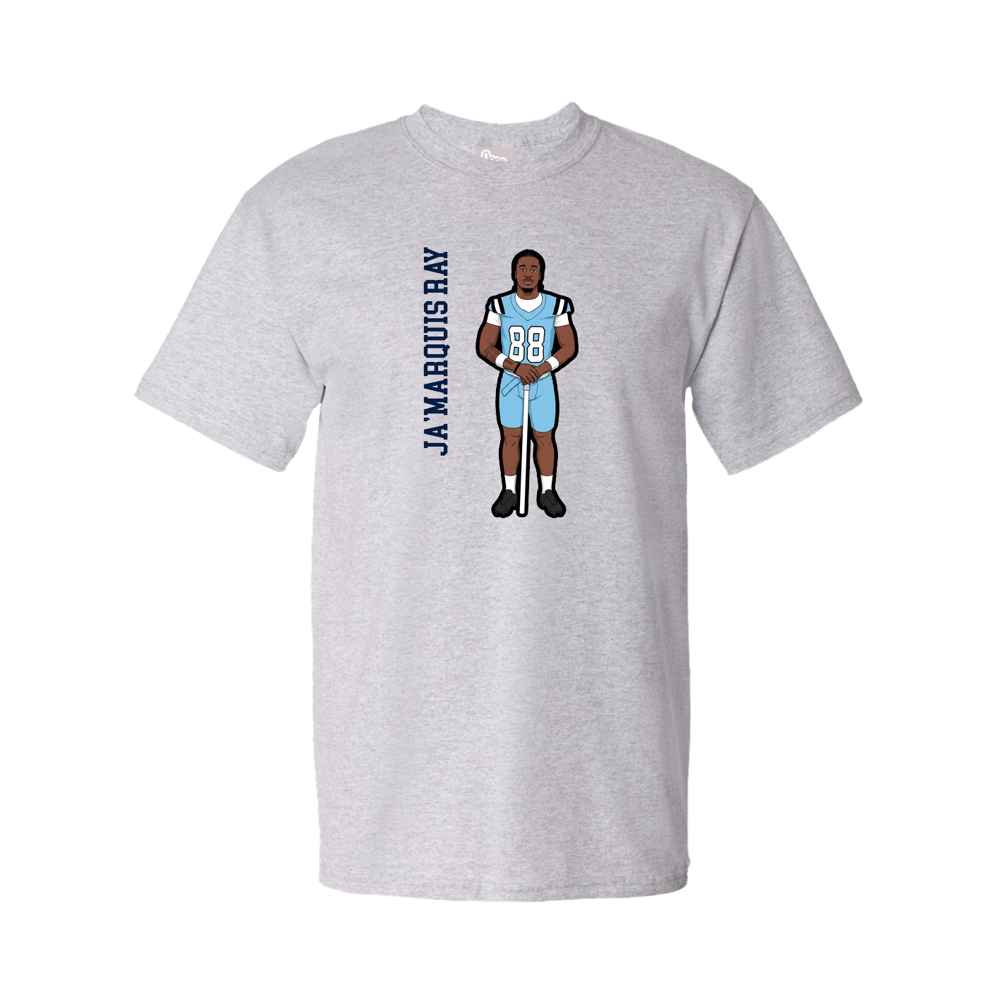 Youth Tee — Name Vertical in Grey