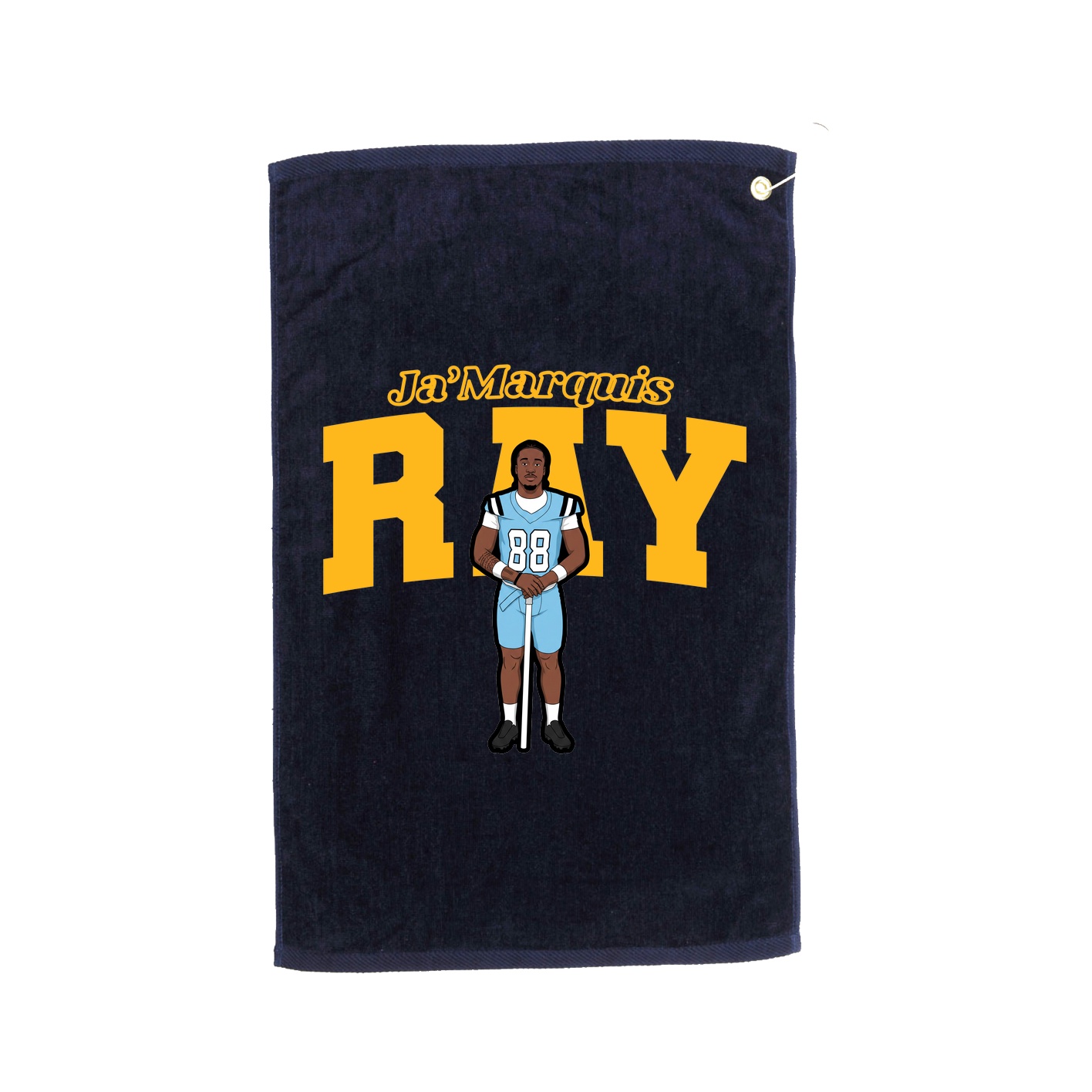 Golf Towel — Name Arch in Navy