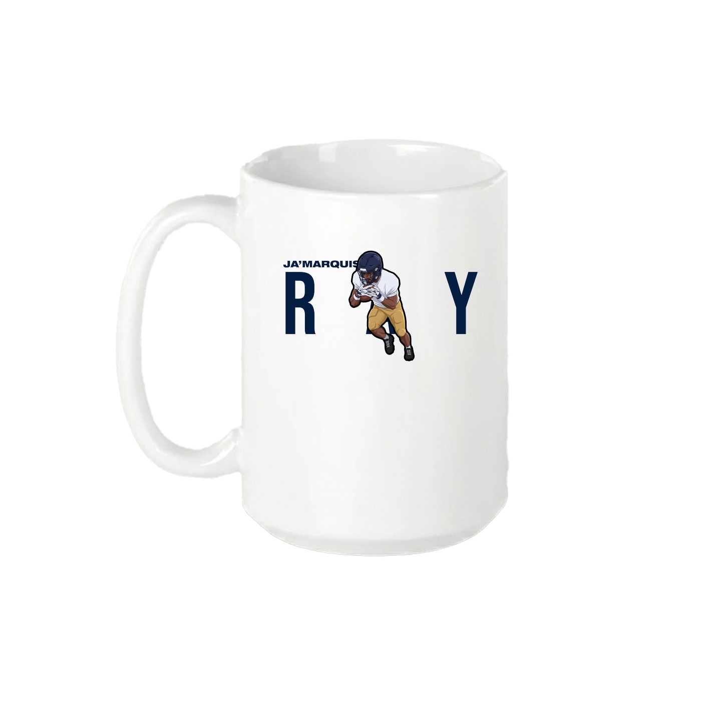 15oz Coffee Mug — Player Name in White