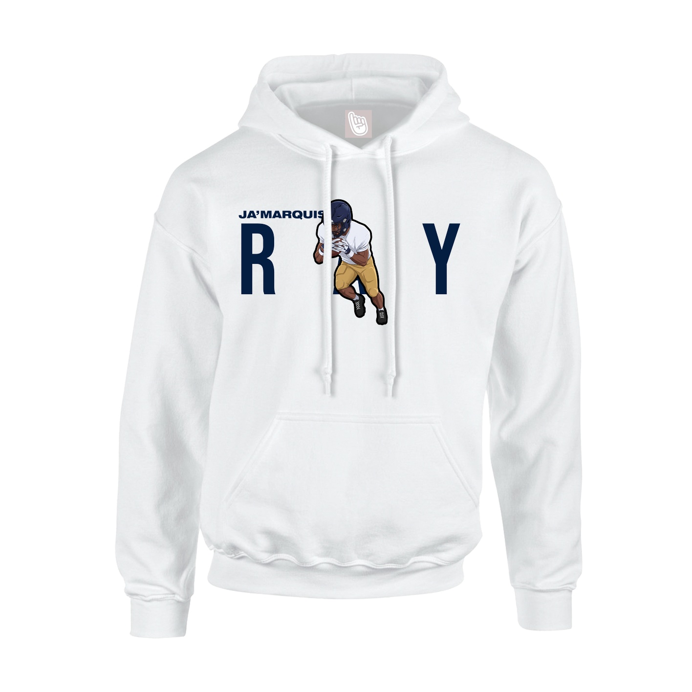 Youth Hoodie — Player Name in White