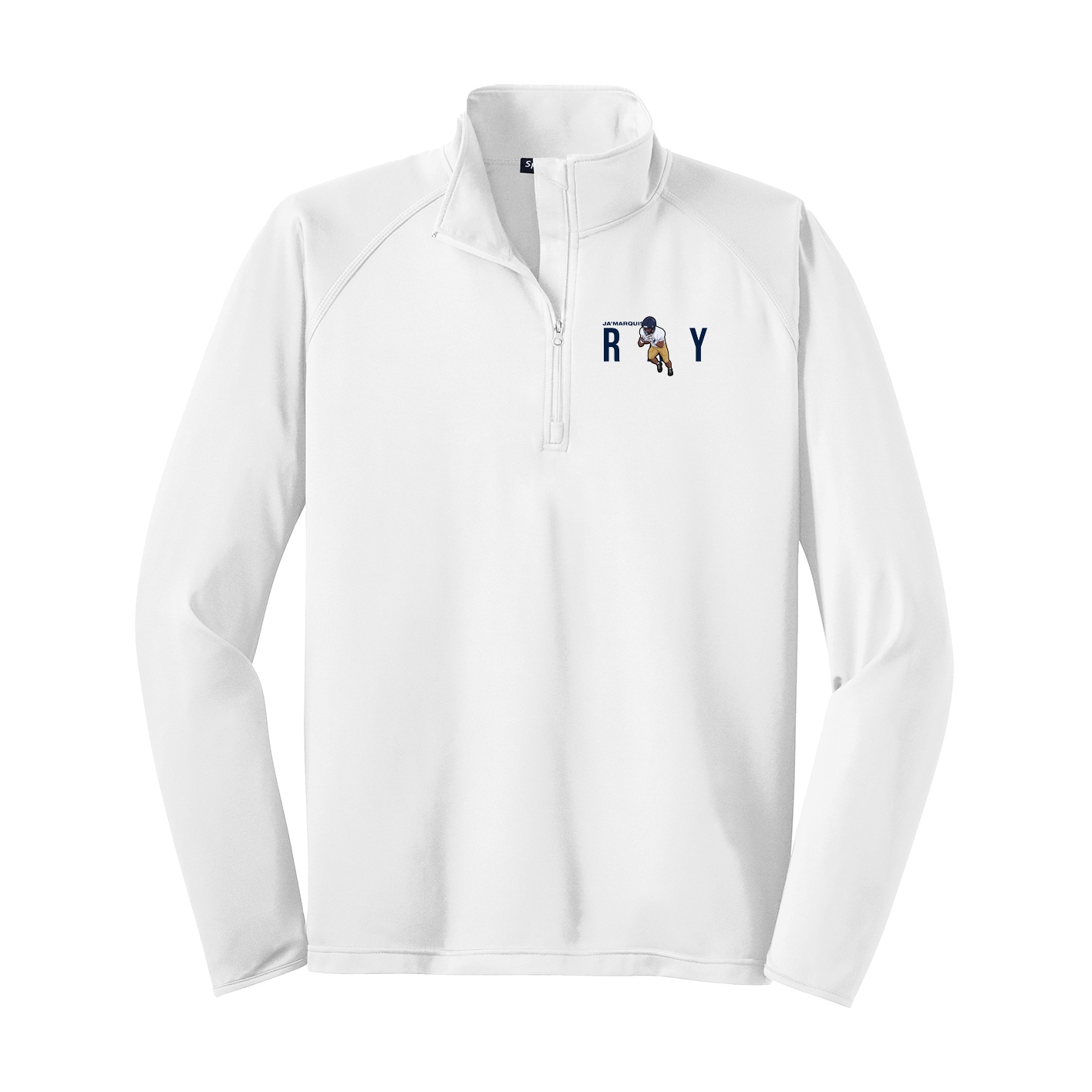 Q-Zip Pullover — Player Name in White