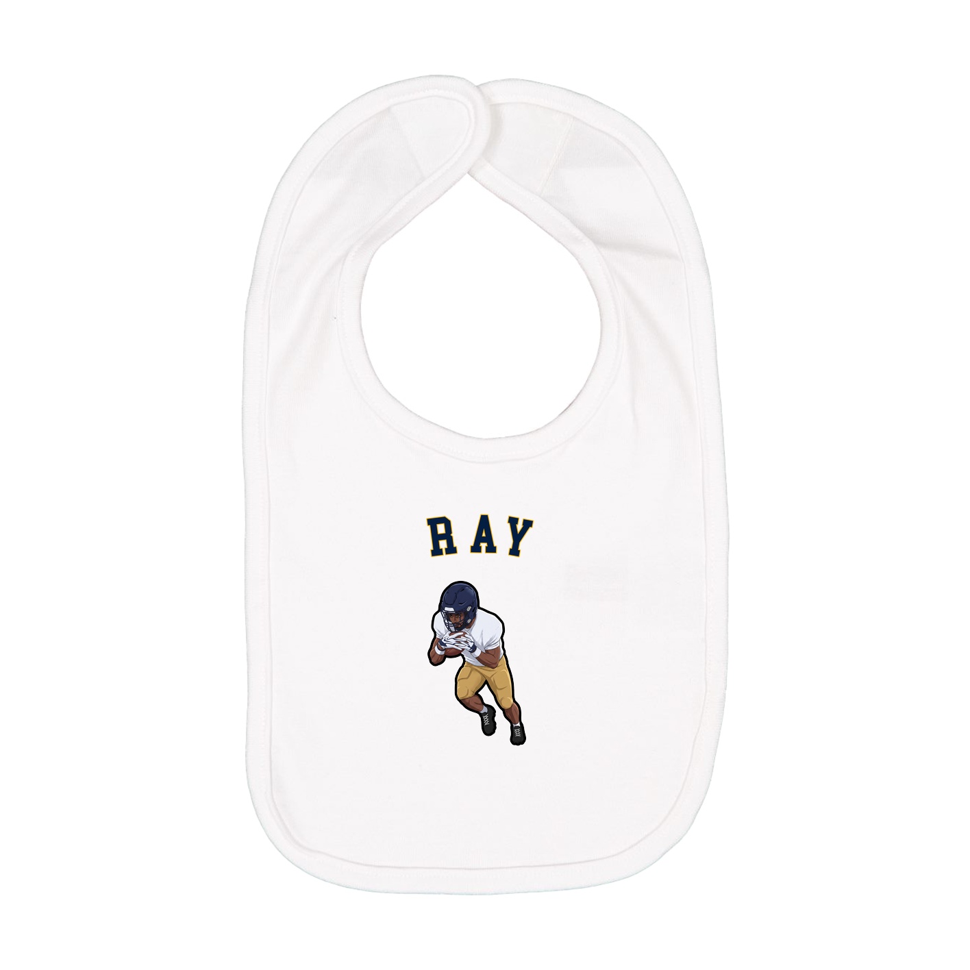 Infant Bib — Shirsey Arch in White
