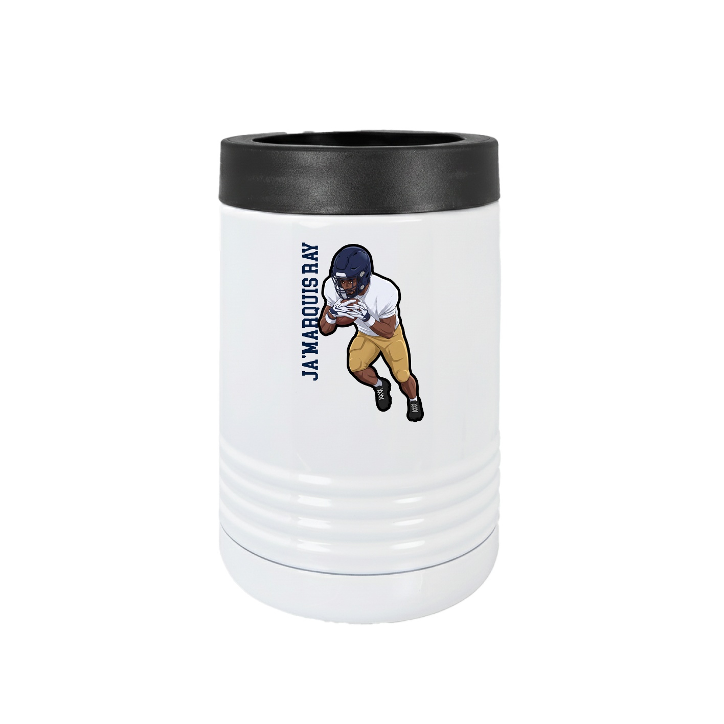 Beverage Holder — Name Vertical in White