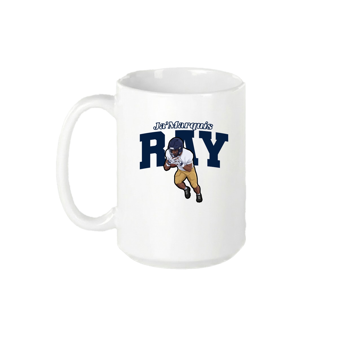 15oz Coffee Mug — Name Arch in White