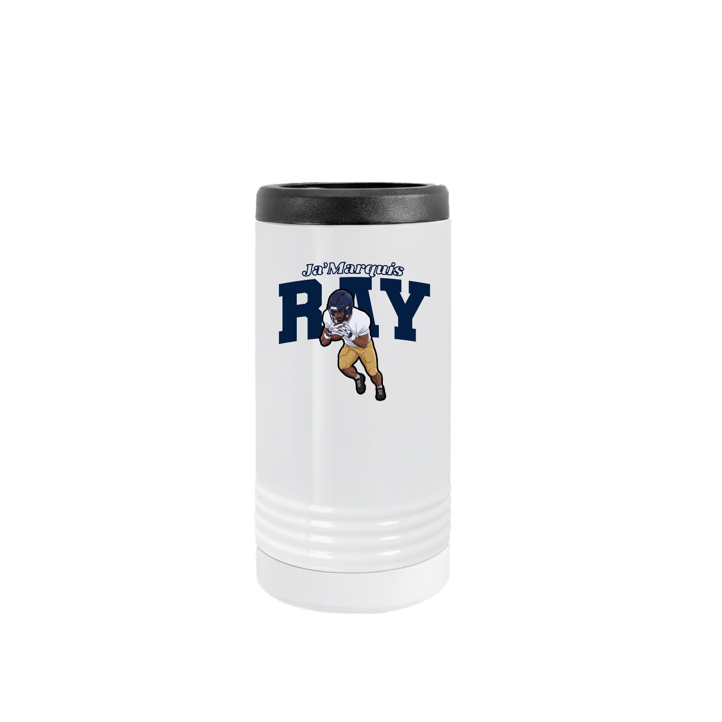 Slim Beverage Holder — Name Arch in White