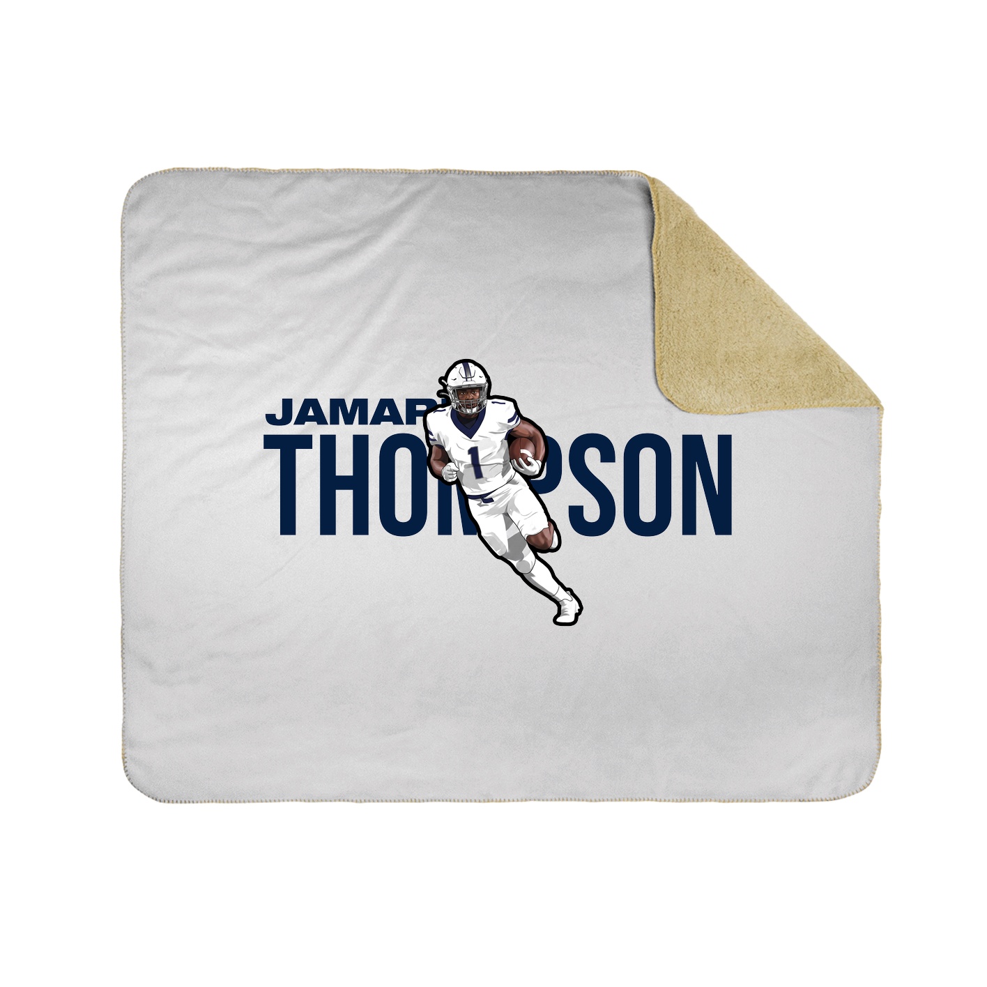 Throw Blanket — Player Name in White