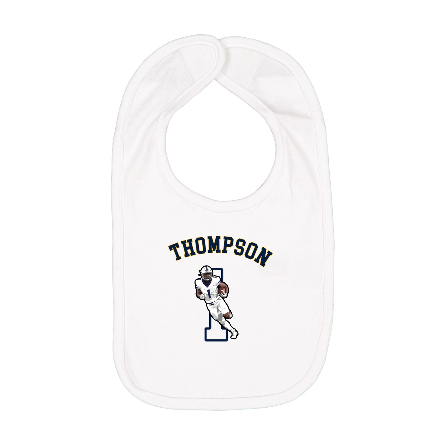 Infant Bib — Shirsey Arch in White
