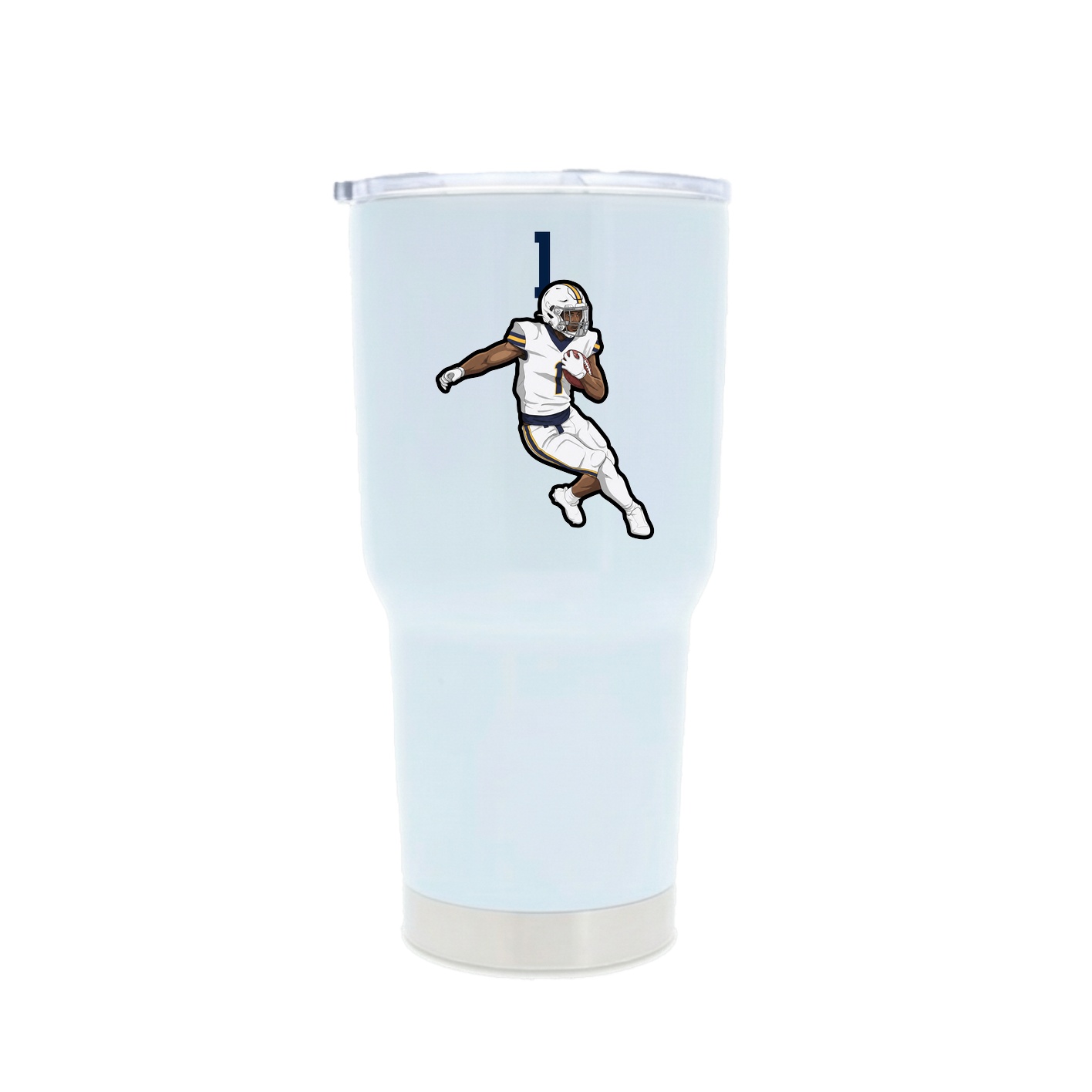 30oz Stainless Steel Tumbler — Number Top in White