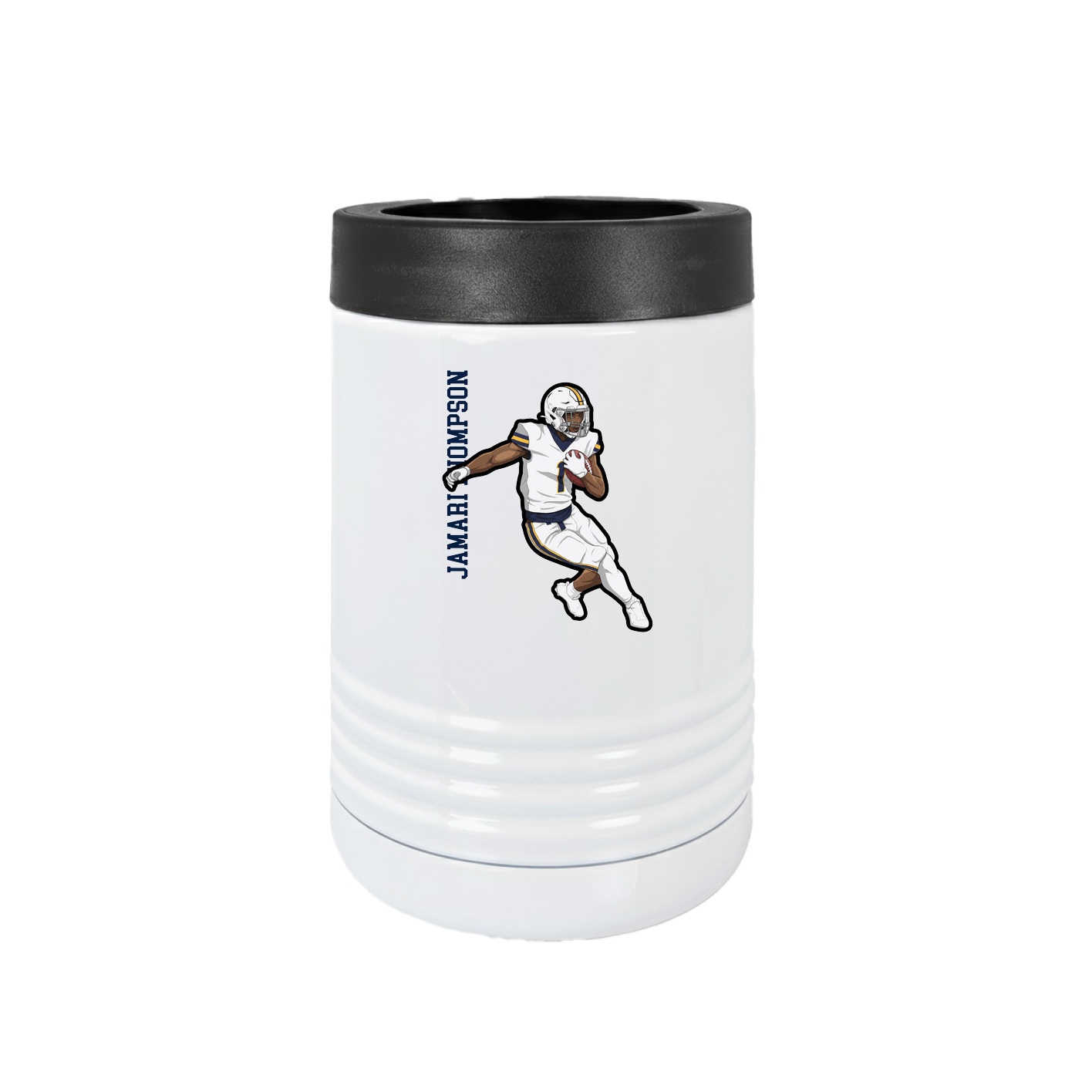 Beverage Holder — Name Vertical in White