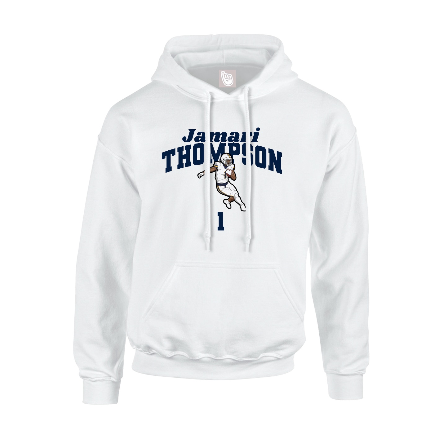 Hoodie — Signature Arch in White