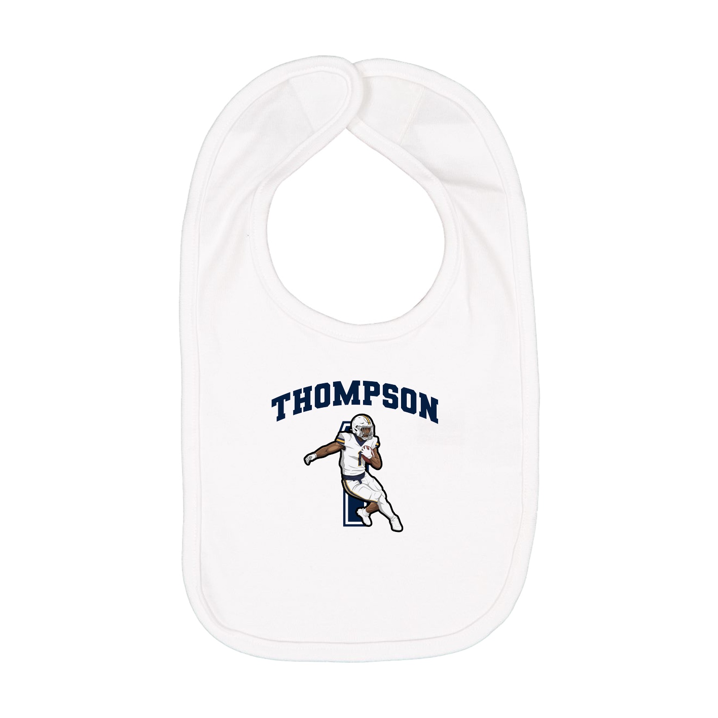 Infant Bib — Number in White