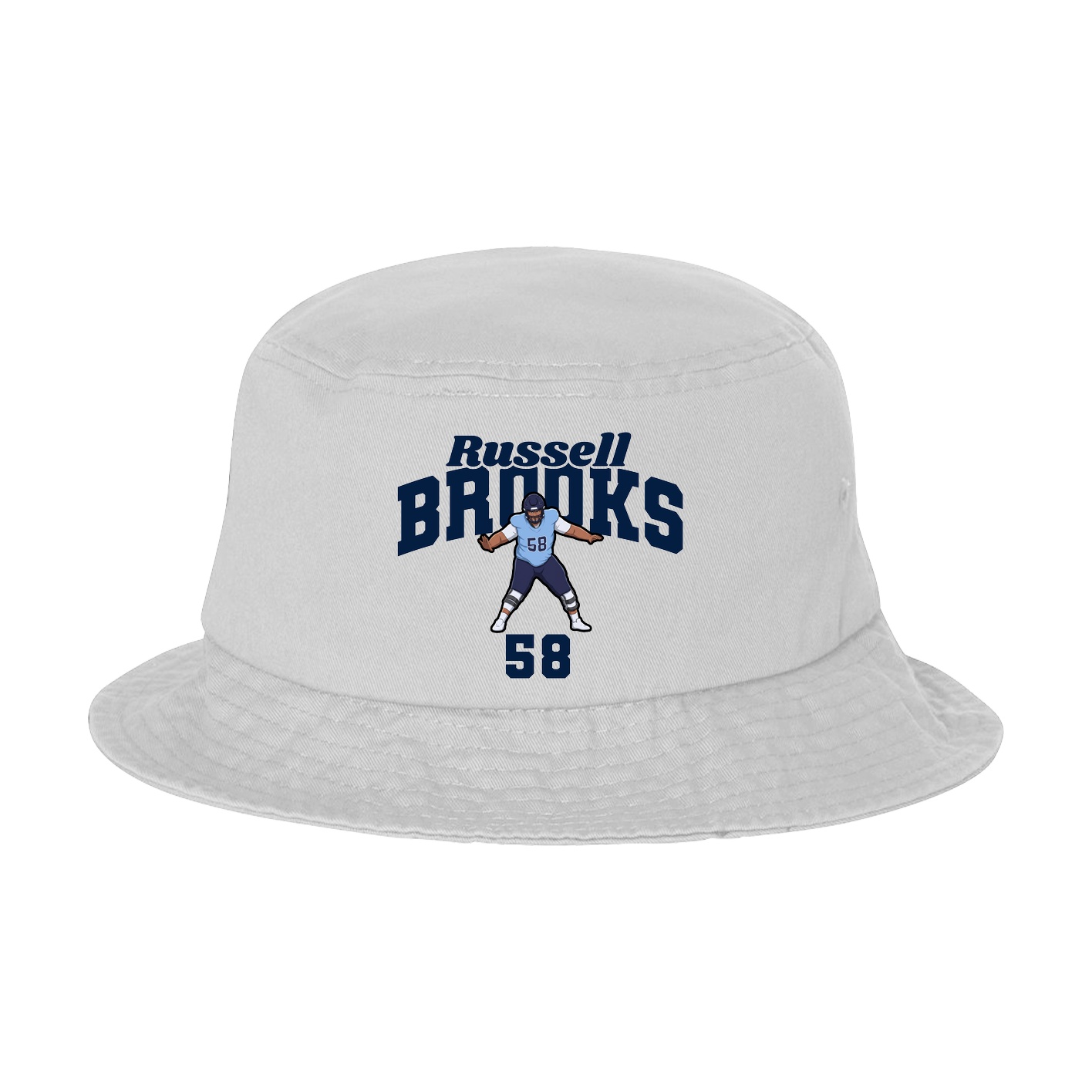 Bucket Cap — Signature Arch in White