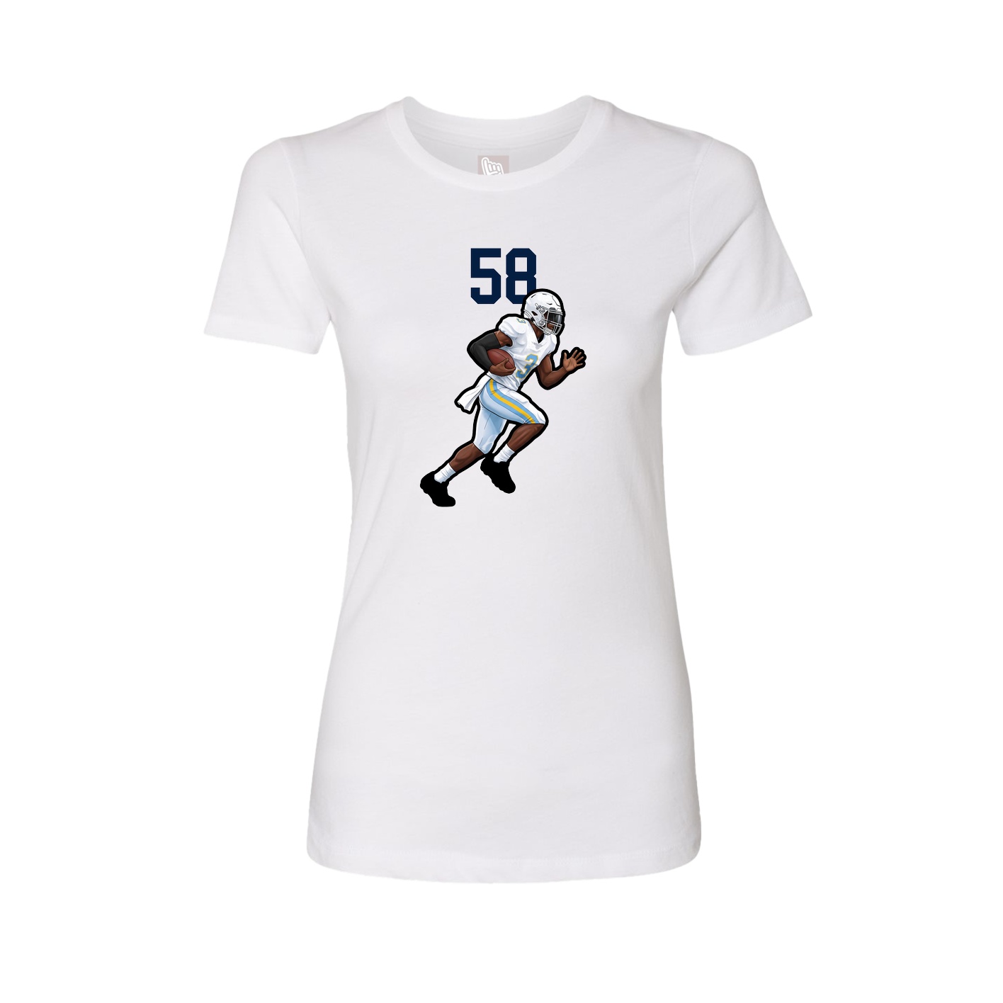 Fitted Women's Tee — Number Top in White