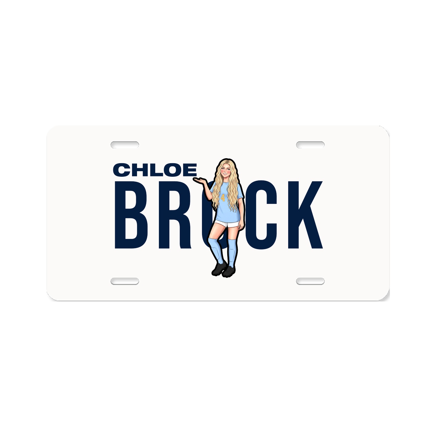 License Plate — Player Name in Classic