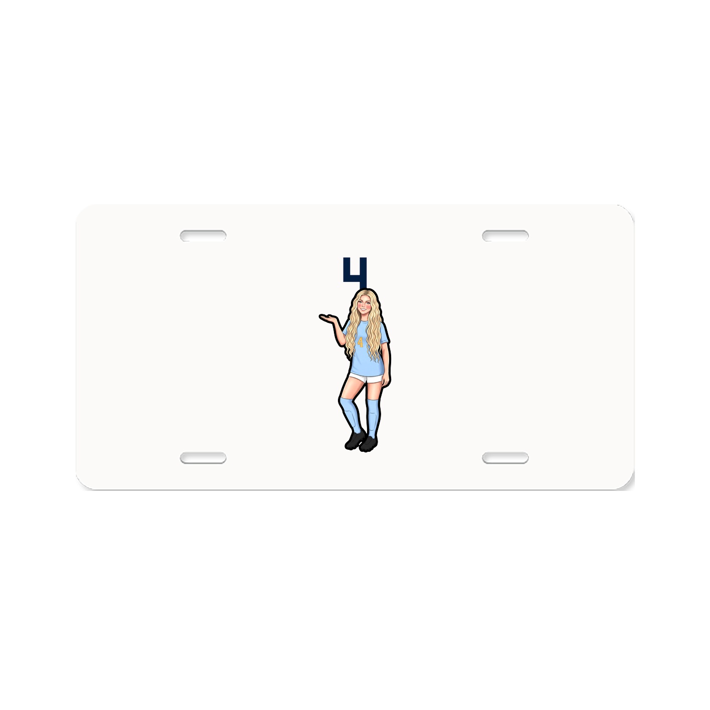 License Plate — Number Top in Classic