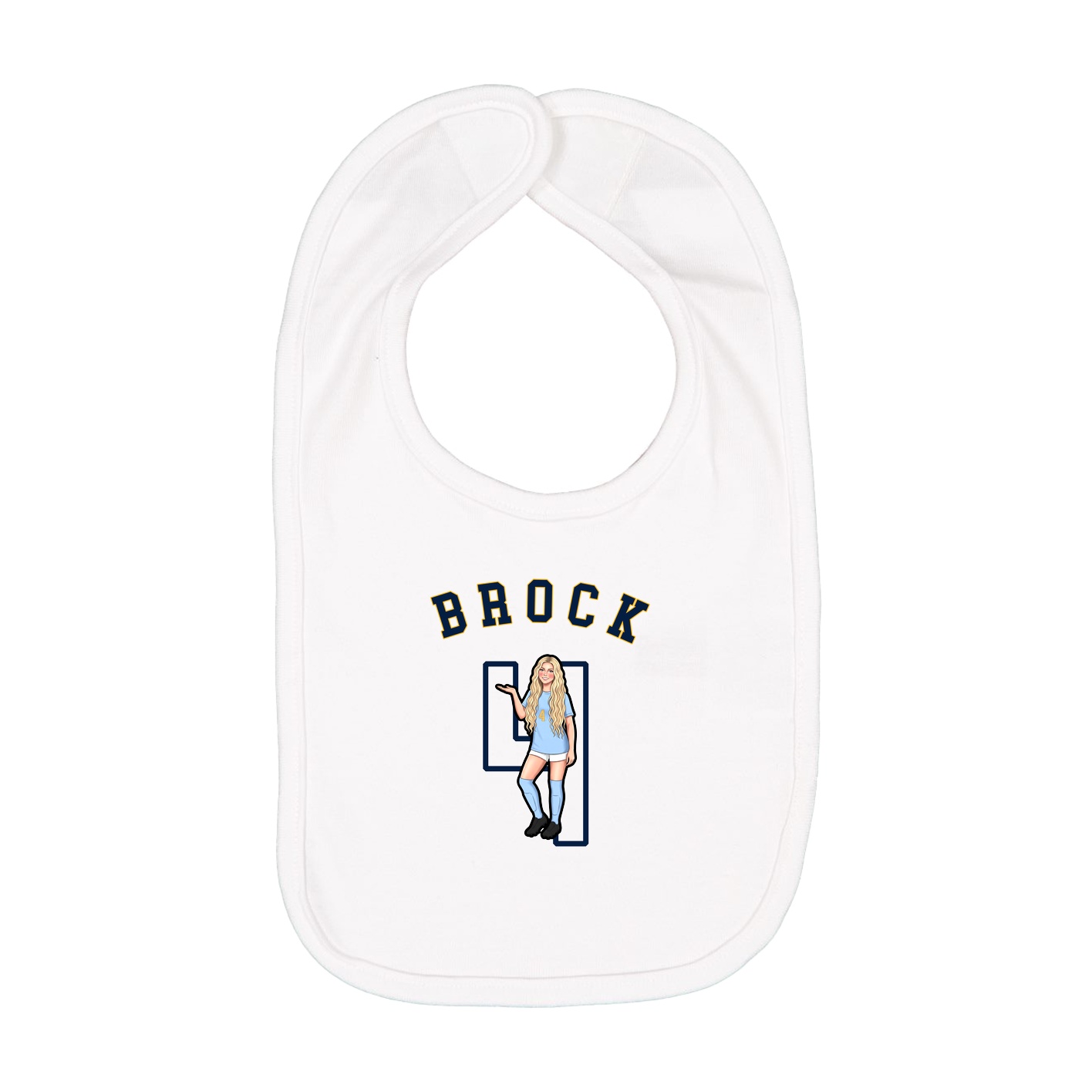 Infant Bib — Shirsey Arch in White