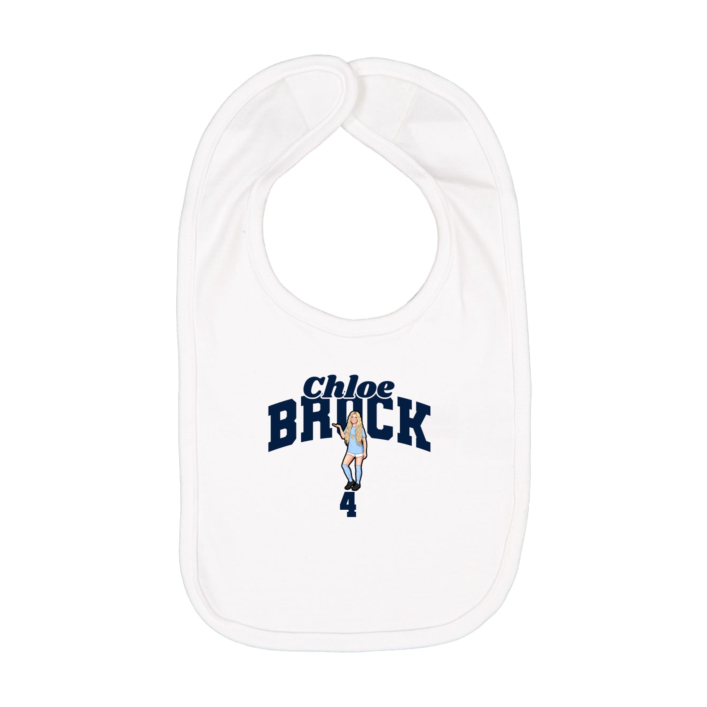 Infant Bib — Signature Arch in White