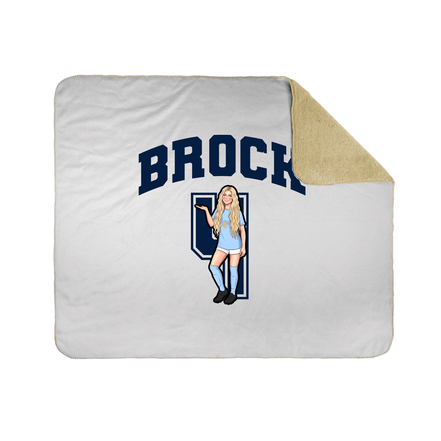 Throw Blanket — Number in White
