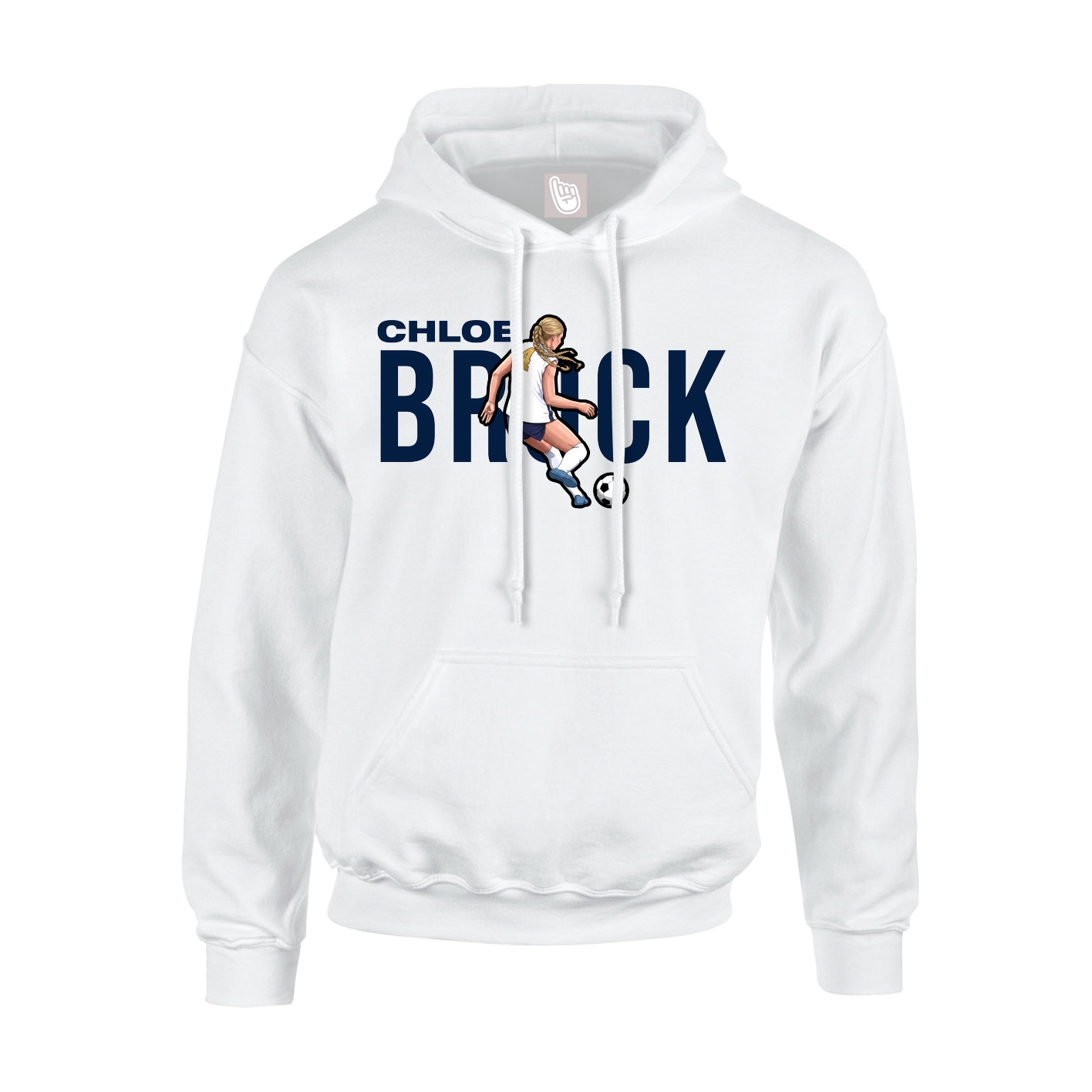 Youth Hoodie — Player Name in White