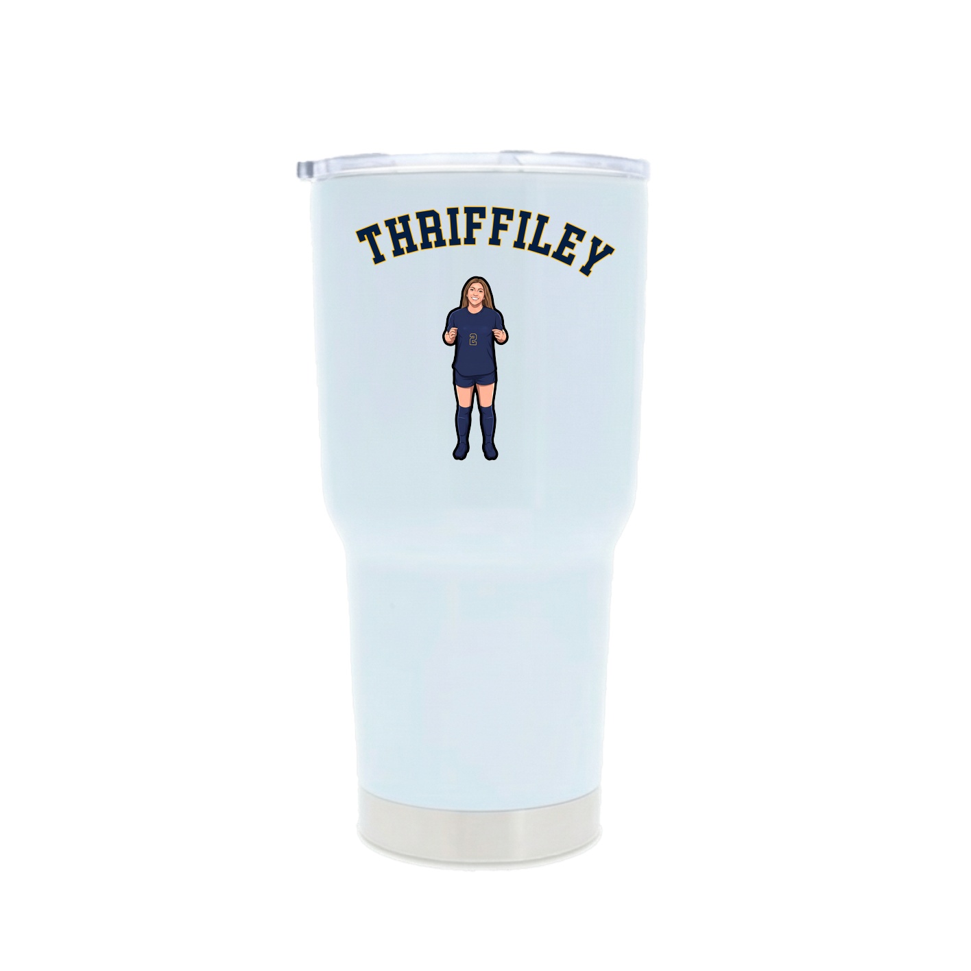 30oz Stainless Steel Tumbler — Shirsey Arch in White