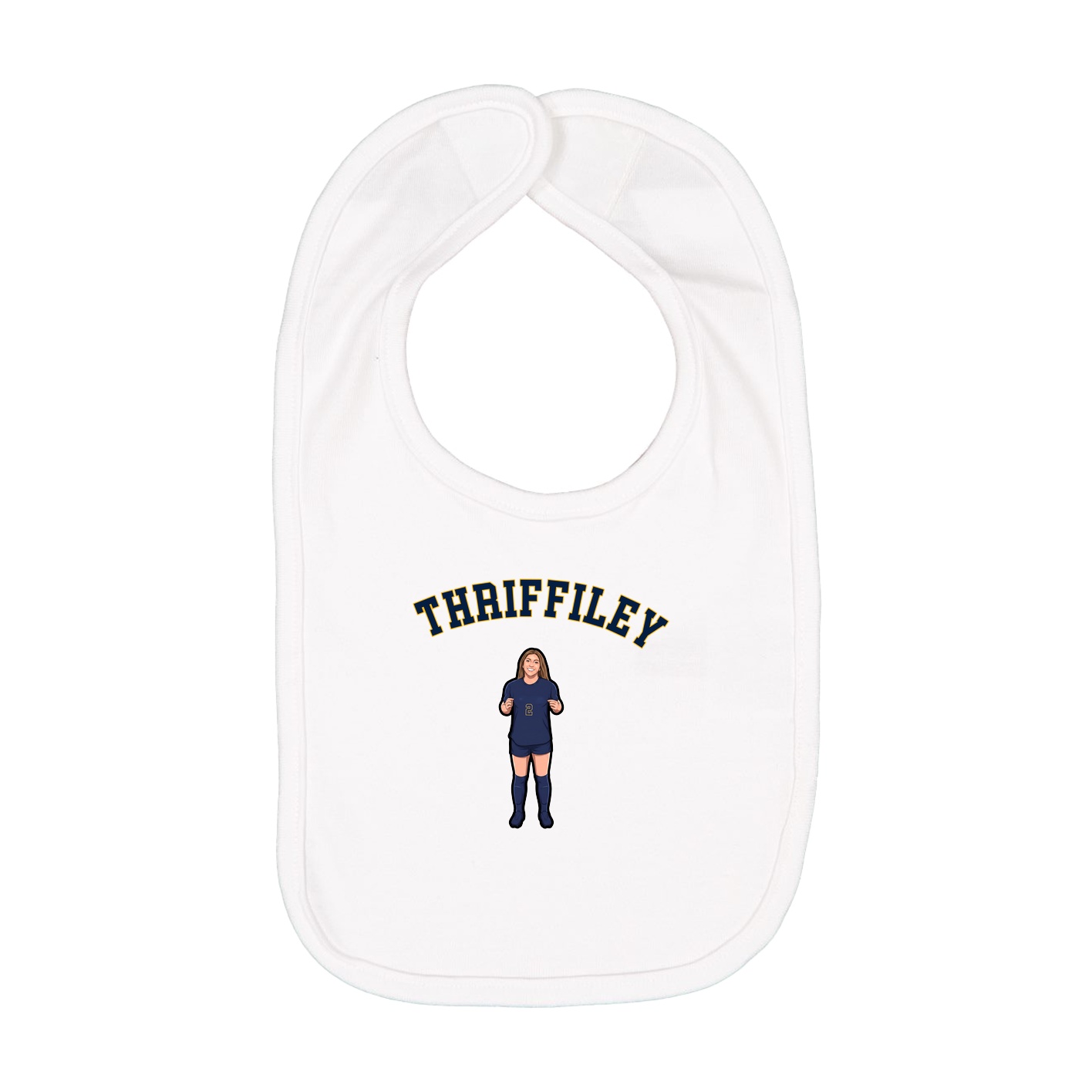Infant Bib — Shirsey Arch in White