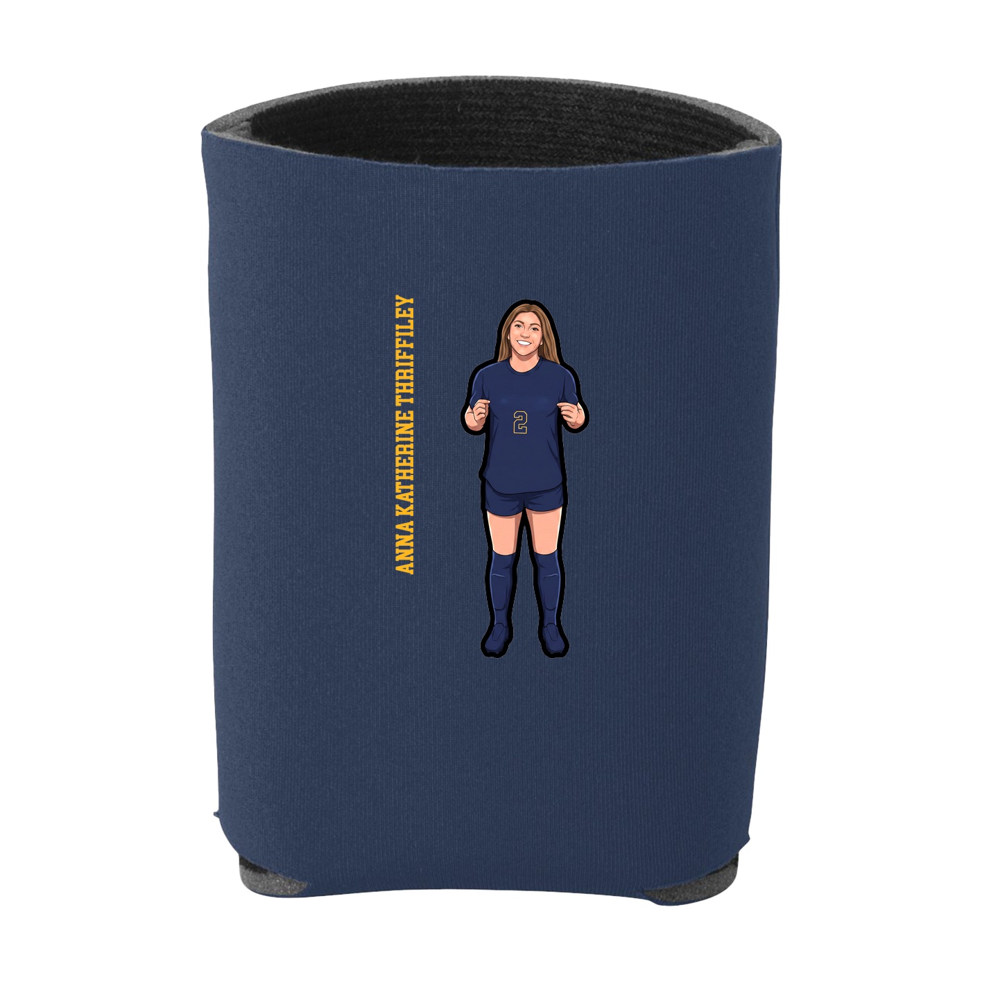 Can Holder — Name Vertical in Navy