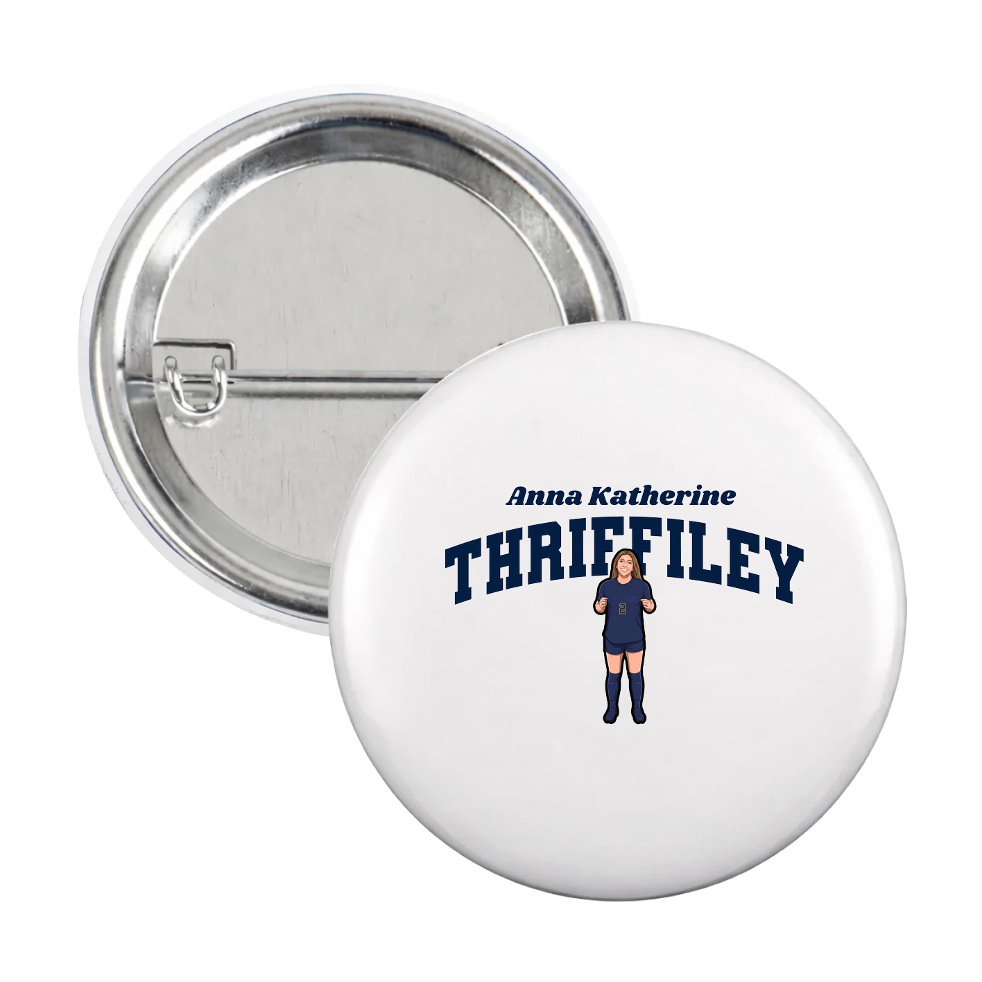 Game Day Button — Signature Arch in White