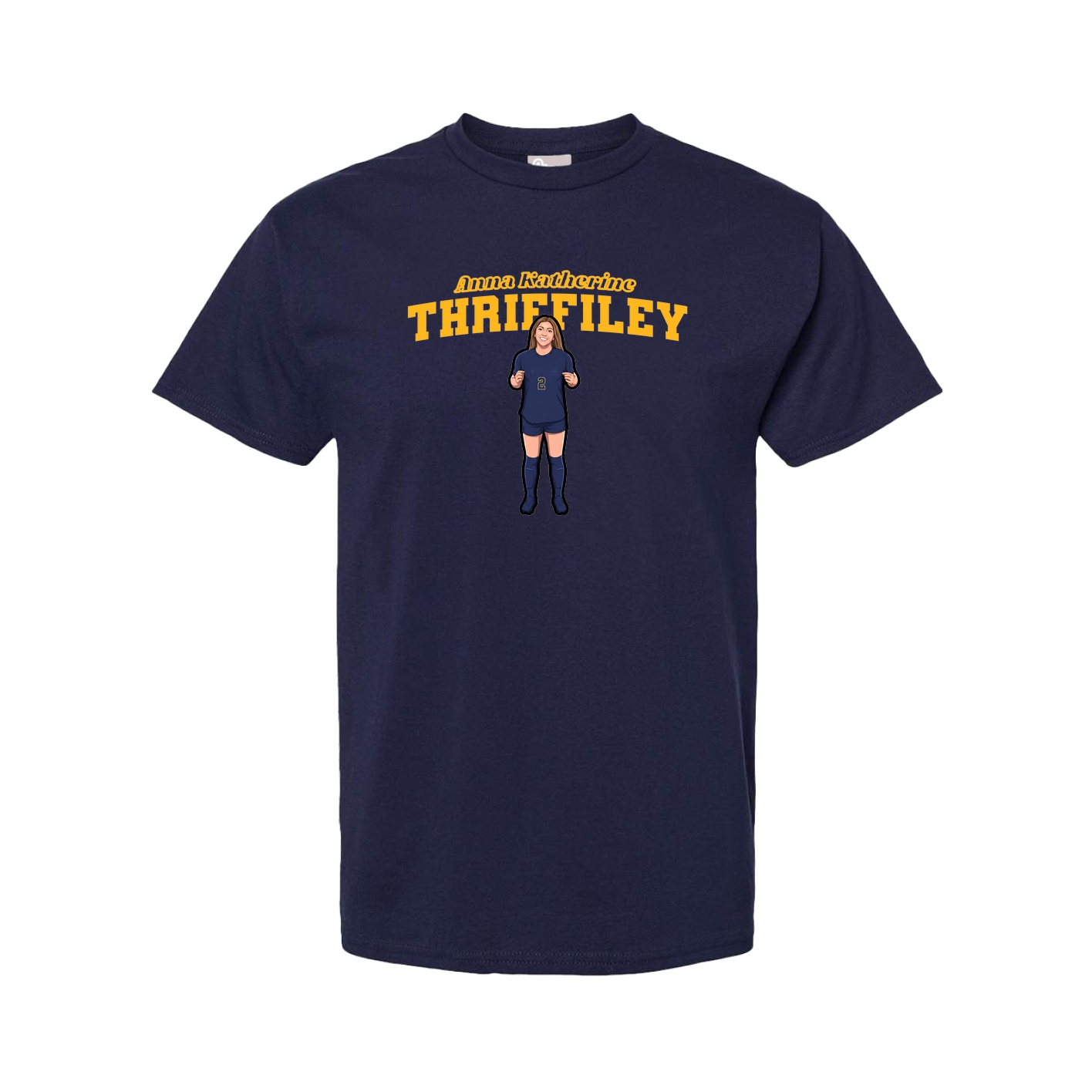 Youth Tee — Name Arch in Navy