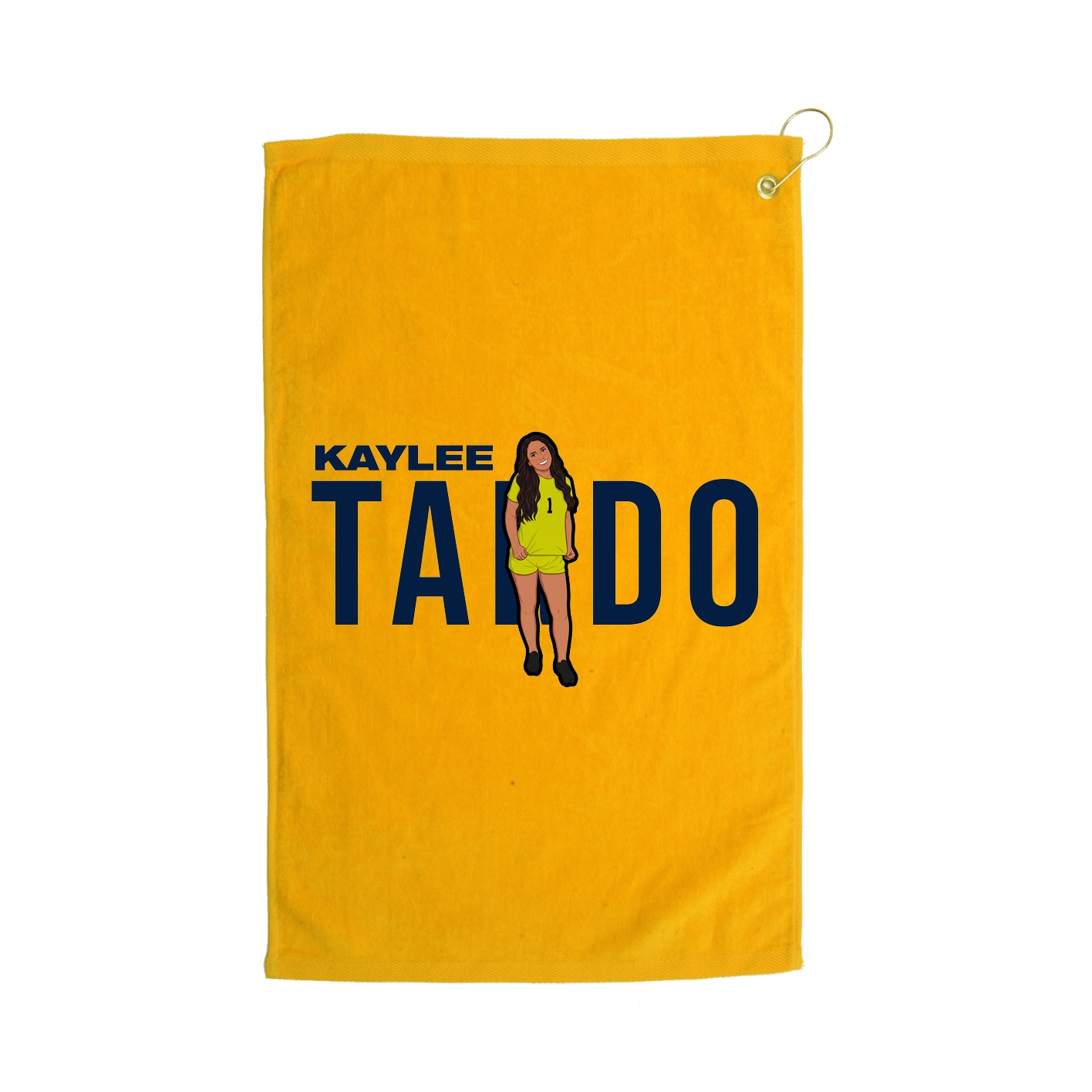 Golf Towel — Player Name in Gold