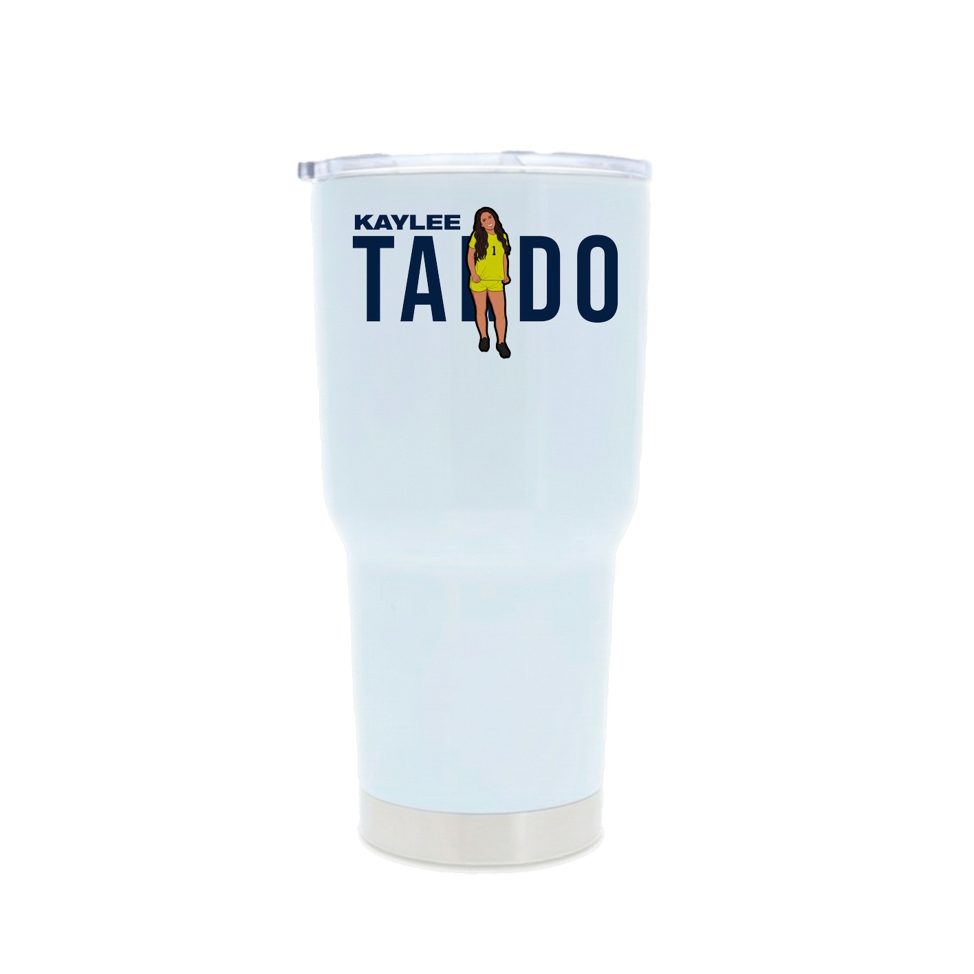 30oz Stainless Steel Tumbler — Player Name in White
