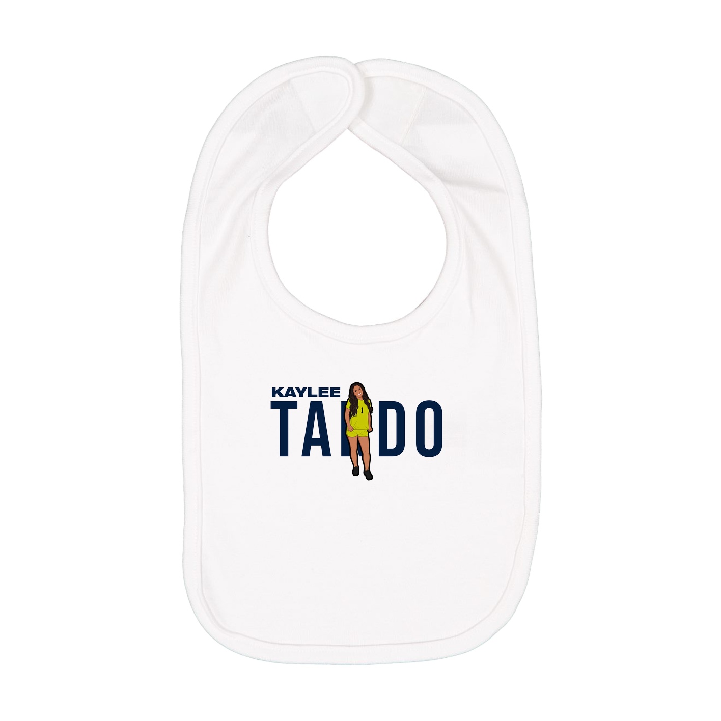 Infant Bib — Player Name in White