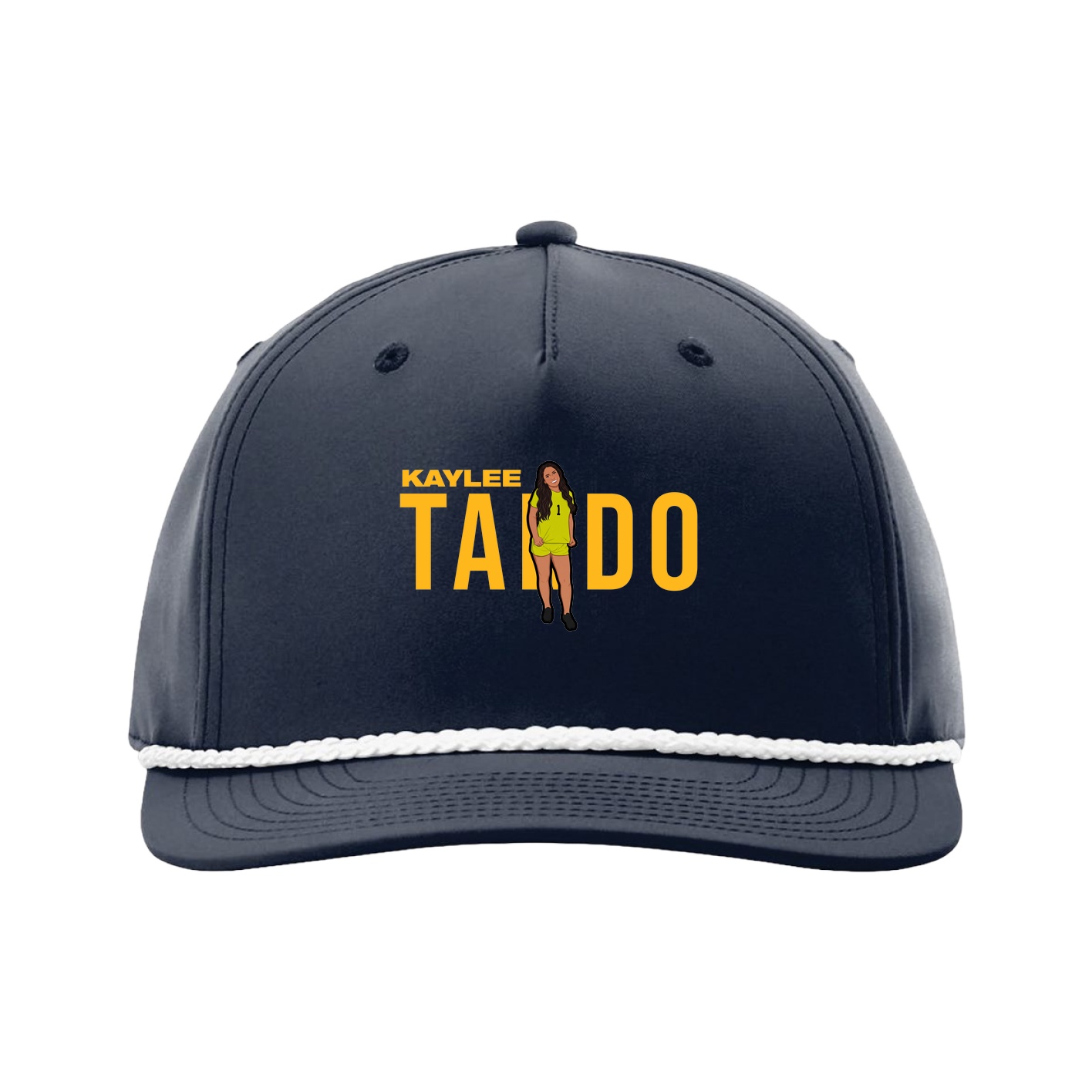 Five-Panel Classic Rope Cap — Player Name in Navy