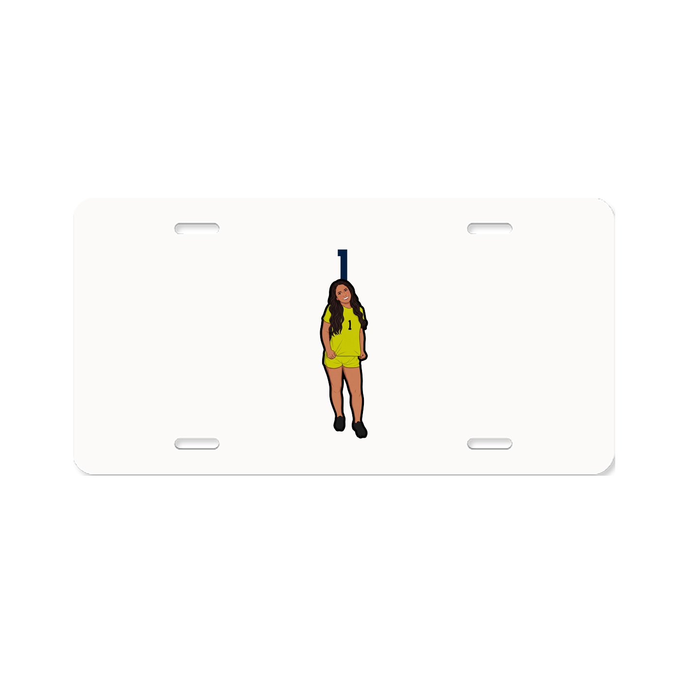 License Plate — Number Top in Classic