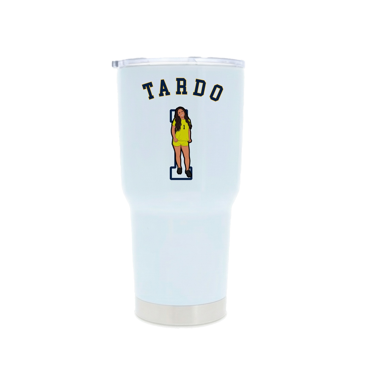 30oz Stainless Steel Tumbler — Shirsey Arch in White