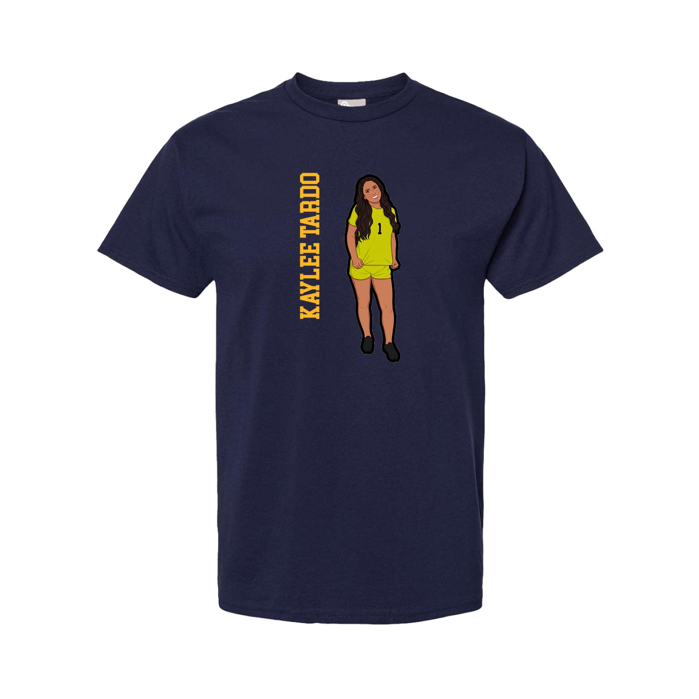 Youth Tee — Name Vertical in Navy