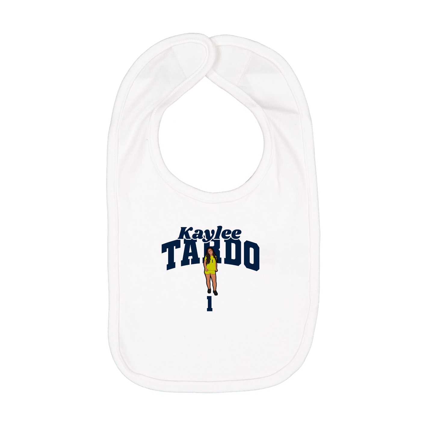 Infant Bib — Signature Arch in White