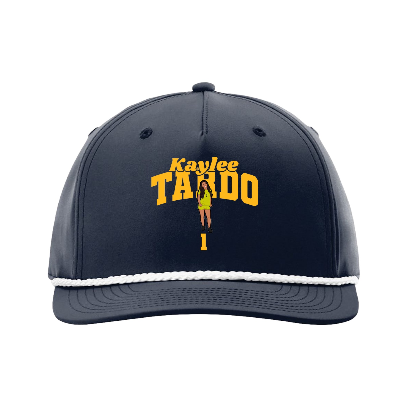 Five-Panel Classic Rope Cap — Signature Arch in Navy