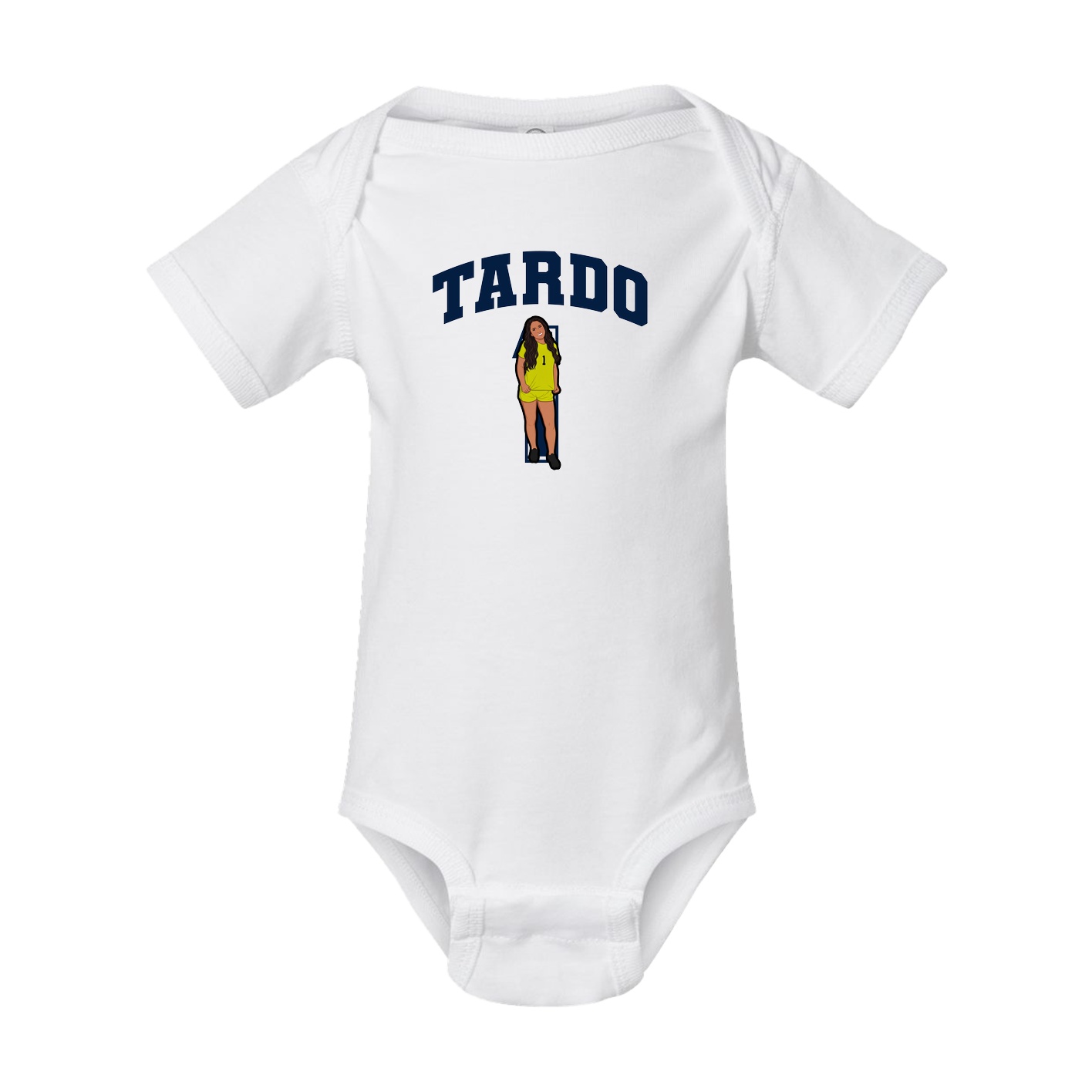 Baby Onesie — Number in White